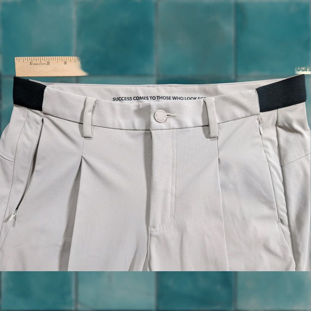 Rhone Rhone Slim Cropped Pants Men's 32x26 Beig e Stretch Polyester Flat Front Inseam 26 In Tapered Size US 32 / EU 48 - 1 Thumbnail