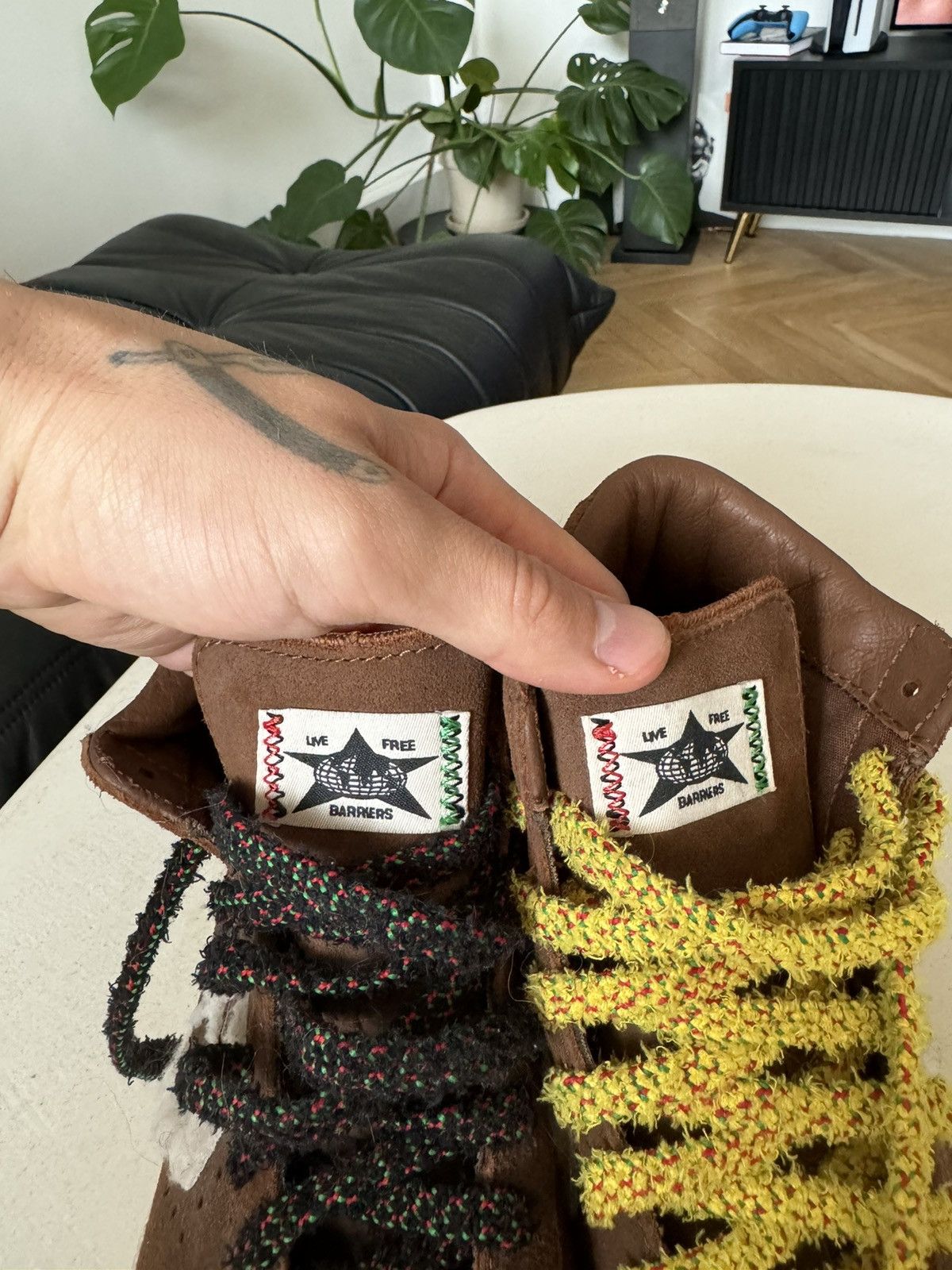 Barriers × Converse Barriers x Converse High Top Collab Shoes Brown Streetwear Size US 8 / EU 41 - 7 Thumbnail