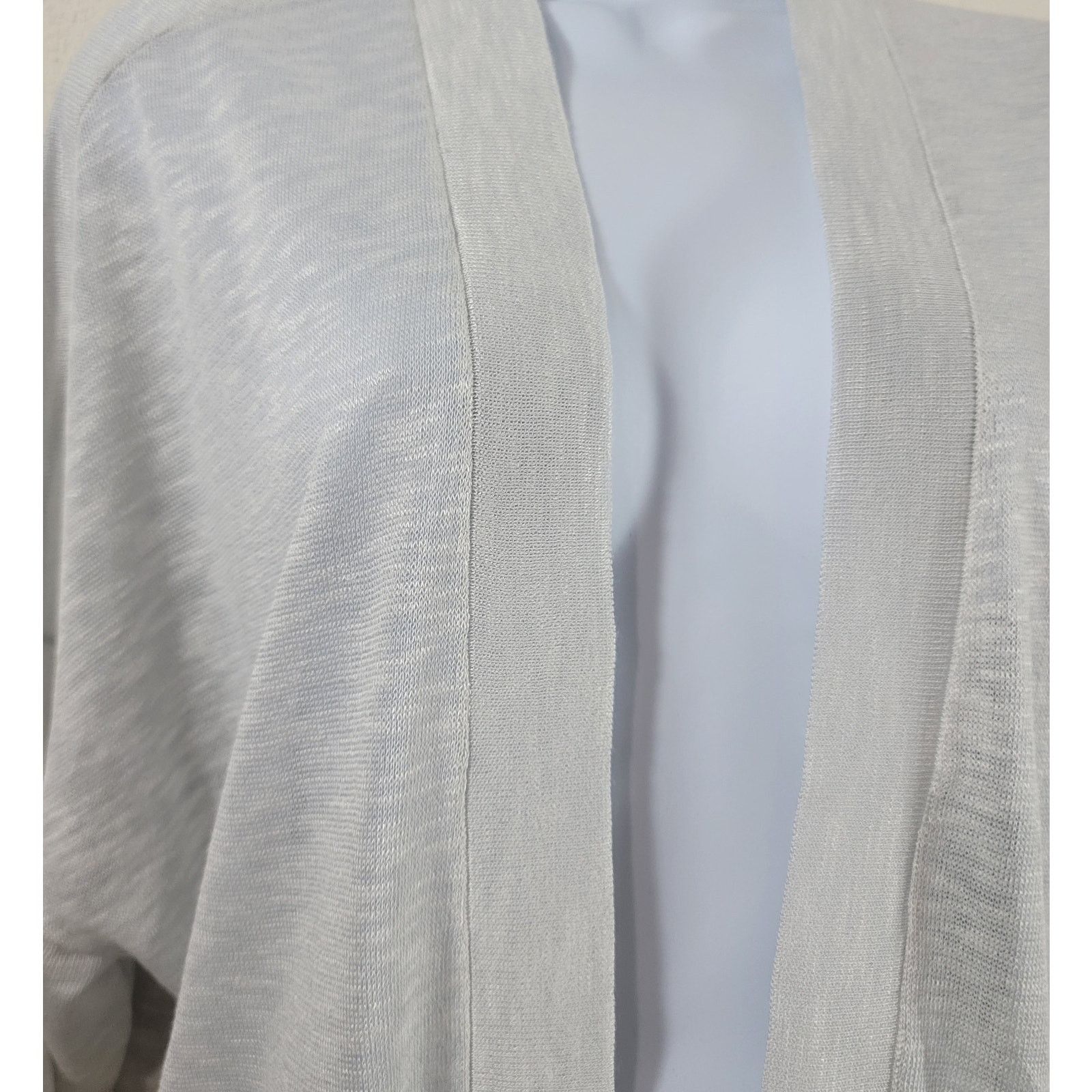 Chicos Chico's Gray Open Front Cardigan Sweater 1 Medium NWT Size M / US 6-8 / IT 42-44 - 6 Thumbnail