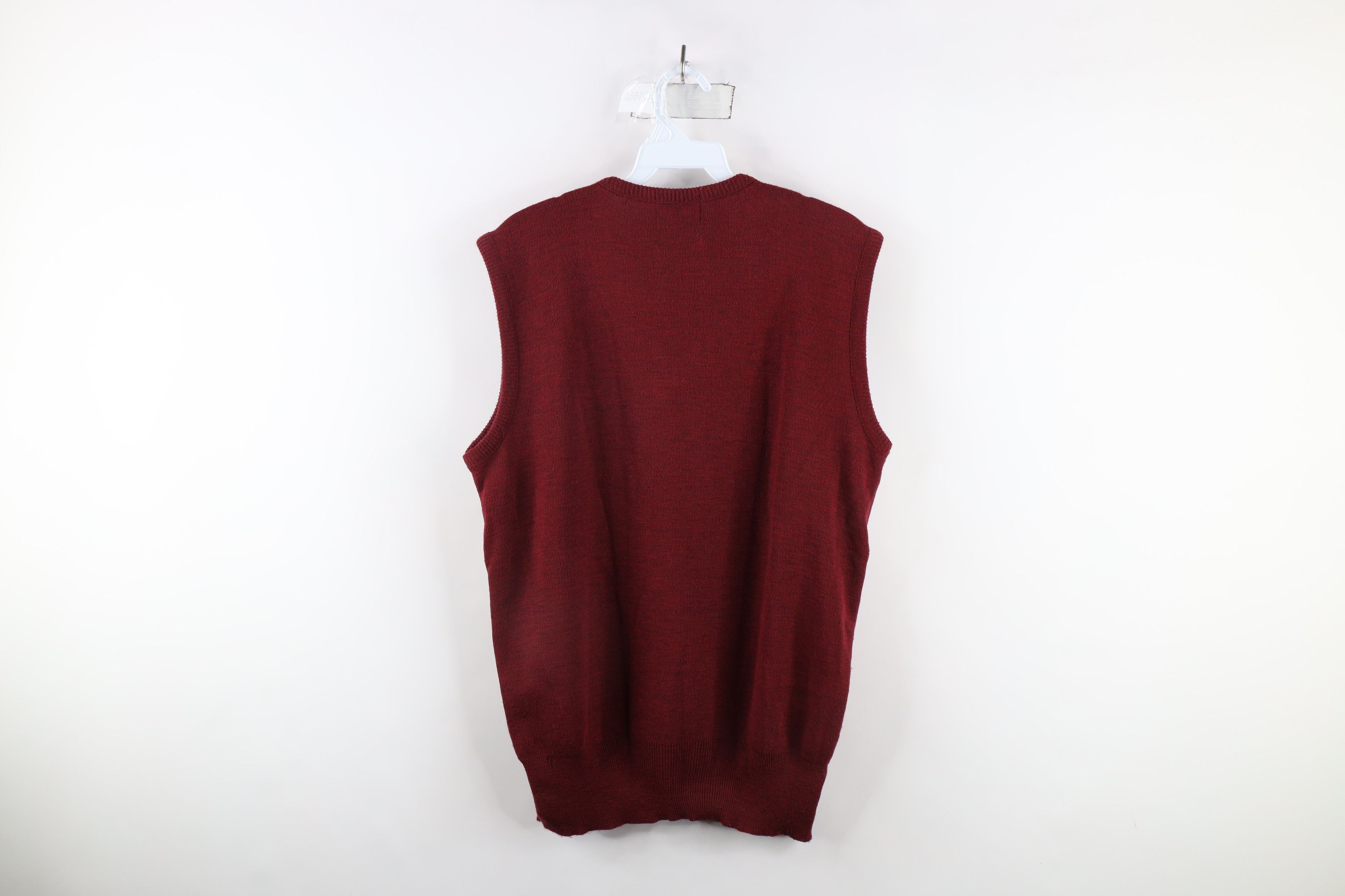 Vintage Vintage 70s Streetwear Blank Knit V-Neck Sweater Vest USA Size US M / EU 48-50 / 2 - 10 Thumbnail