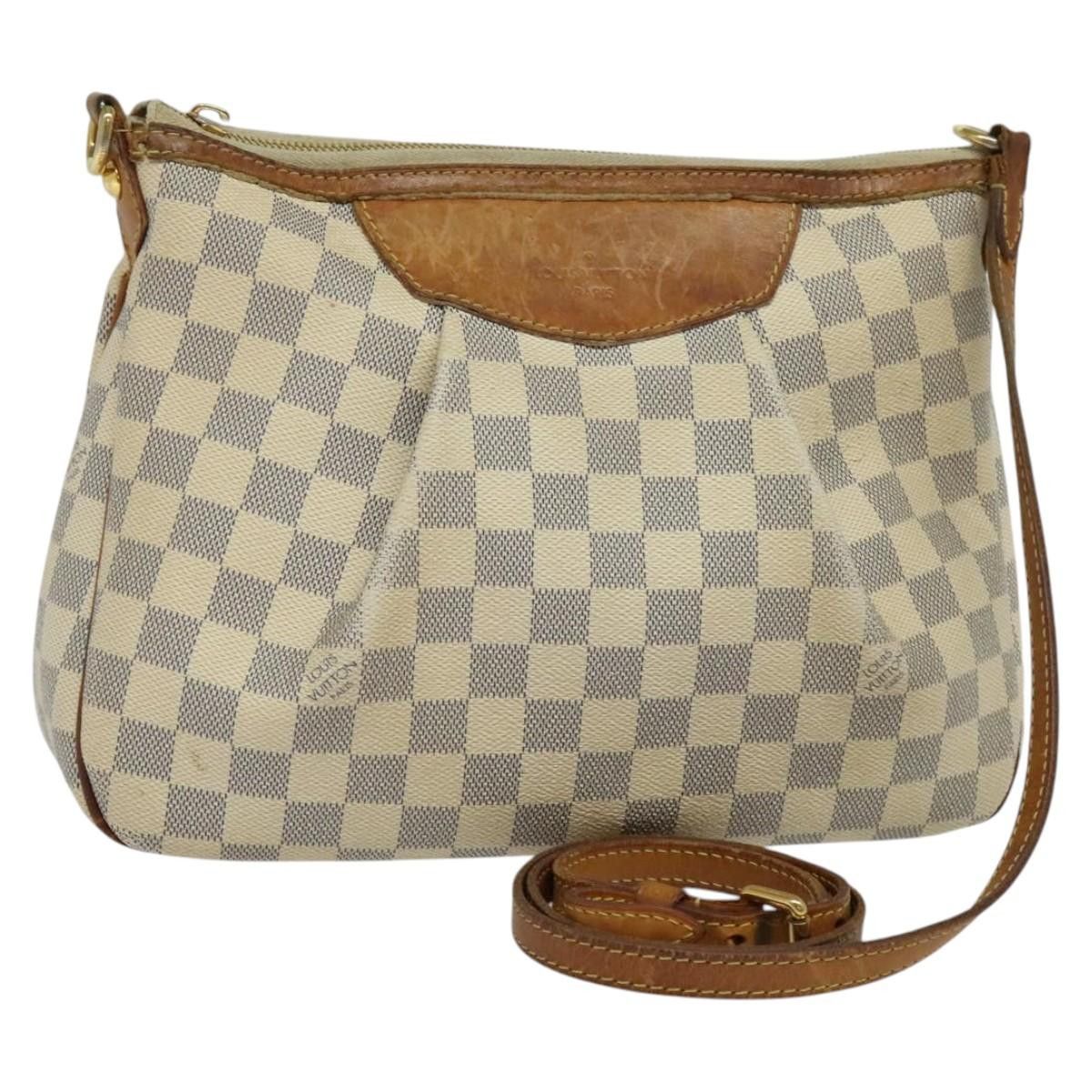 Louis Vuitton Damier Azur Siracusa Pm Shoulder Bag N41113 Lv Auth 119000, Women's
