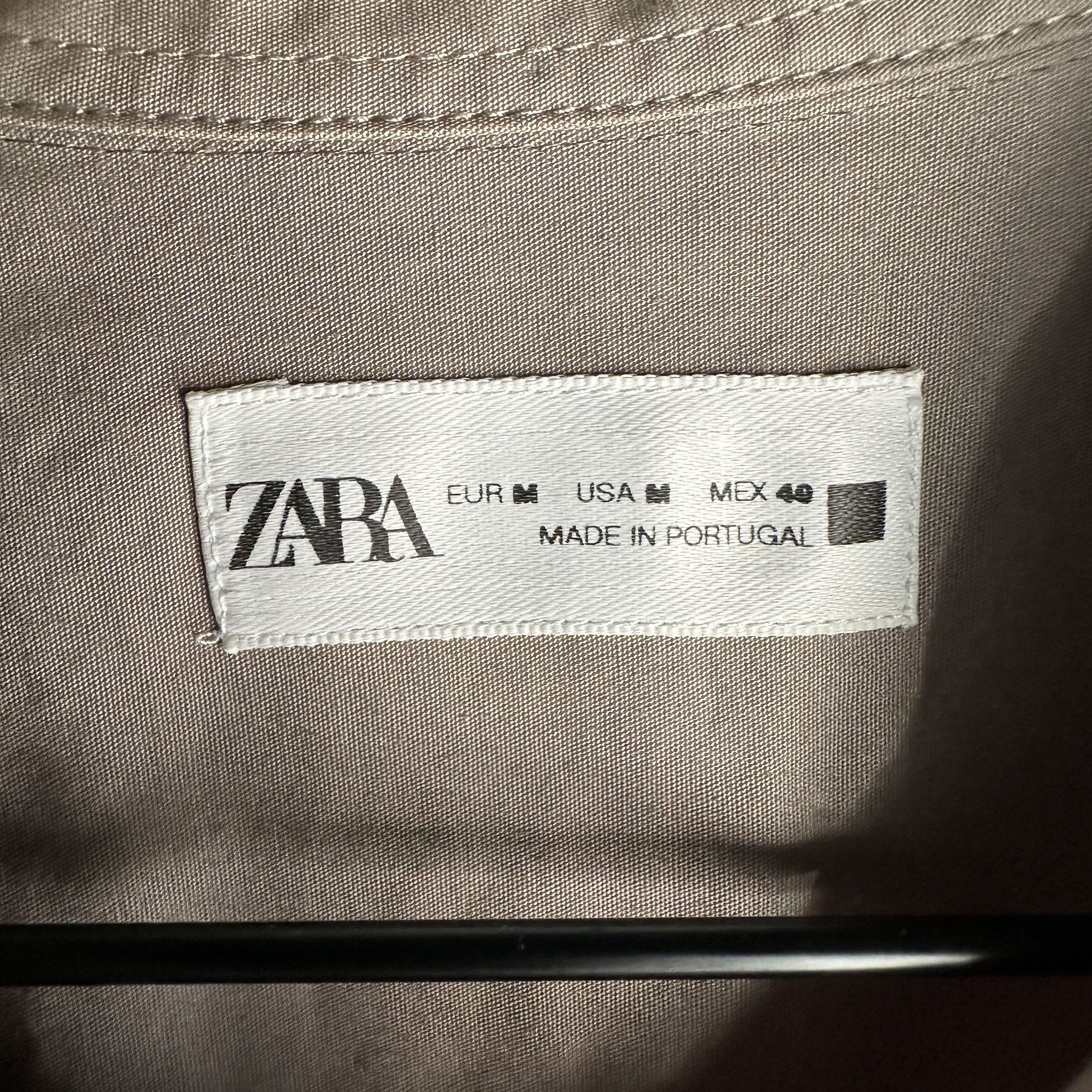 Zara Zara Button Up Shirt Medium Beige Cream Boxy Fit Big Pocket Size US M / EU 48-50 / 2 - 2 Thumbnail