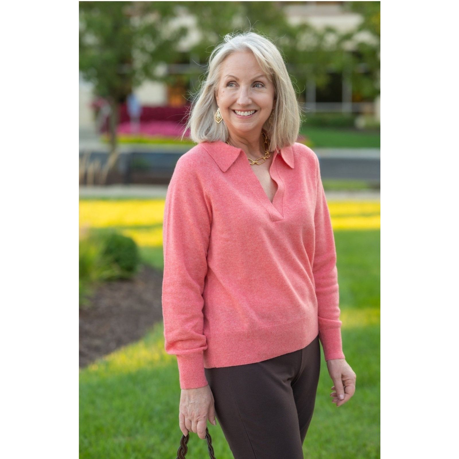 J.Crew J Crew Long Sleeve Collared V Neck Cashmere Sweatshirt Size XL / US 12-14 / IT 48-50 - 1 Thumbnail