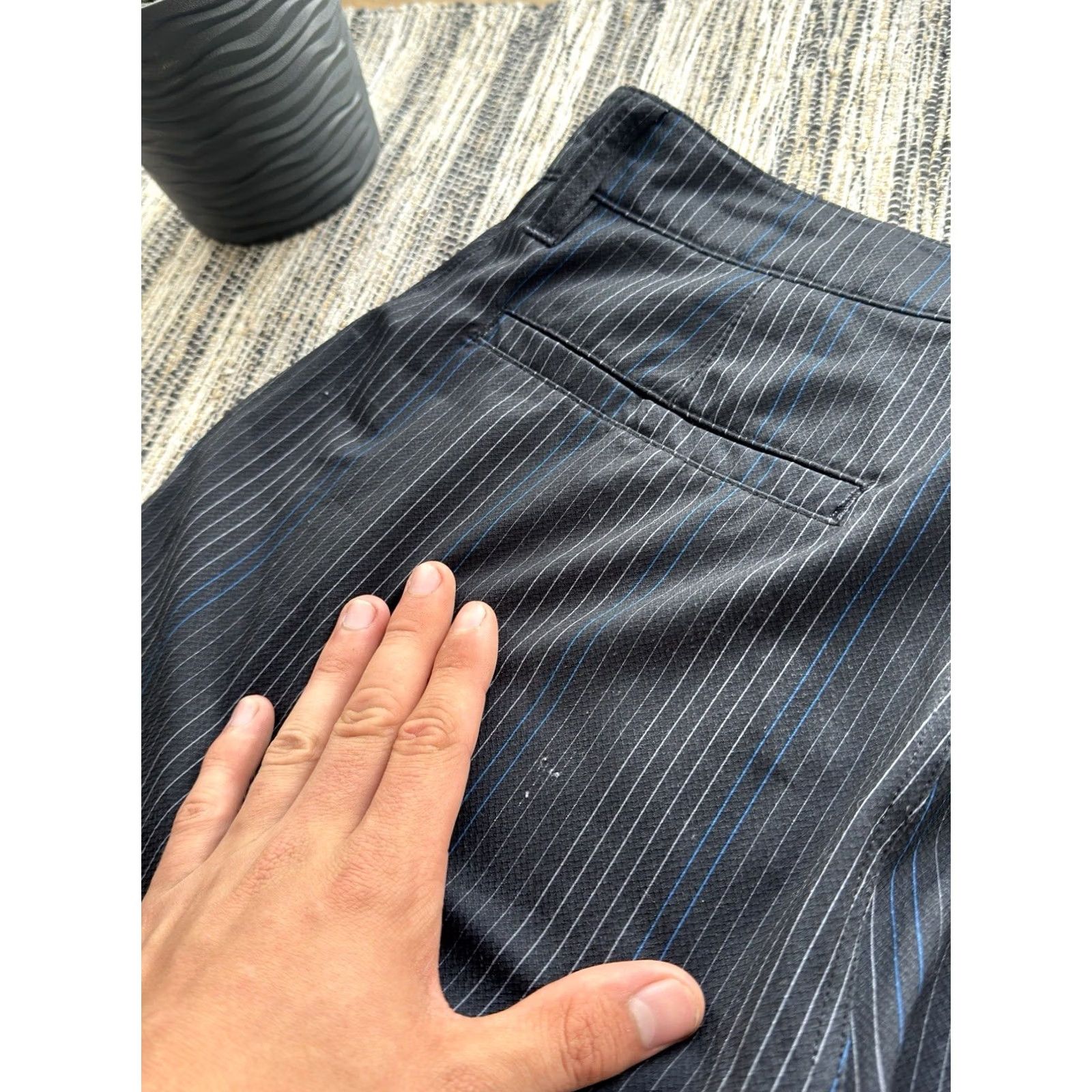 Oakley VINTAGE Oakley Shorts Men Darck Blue 31 Chino 90s Streetwear Logo Pockets Casual Size US 29 - 6 Thumbnail
