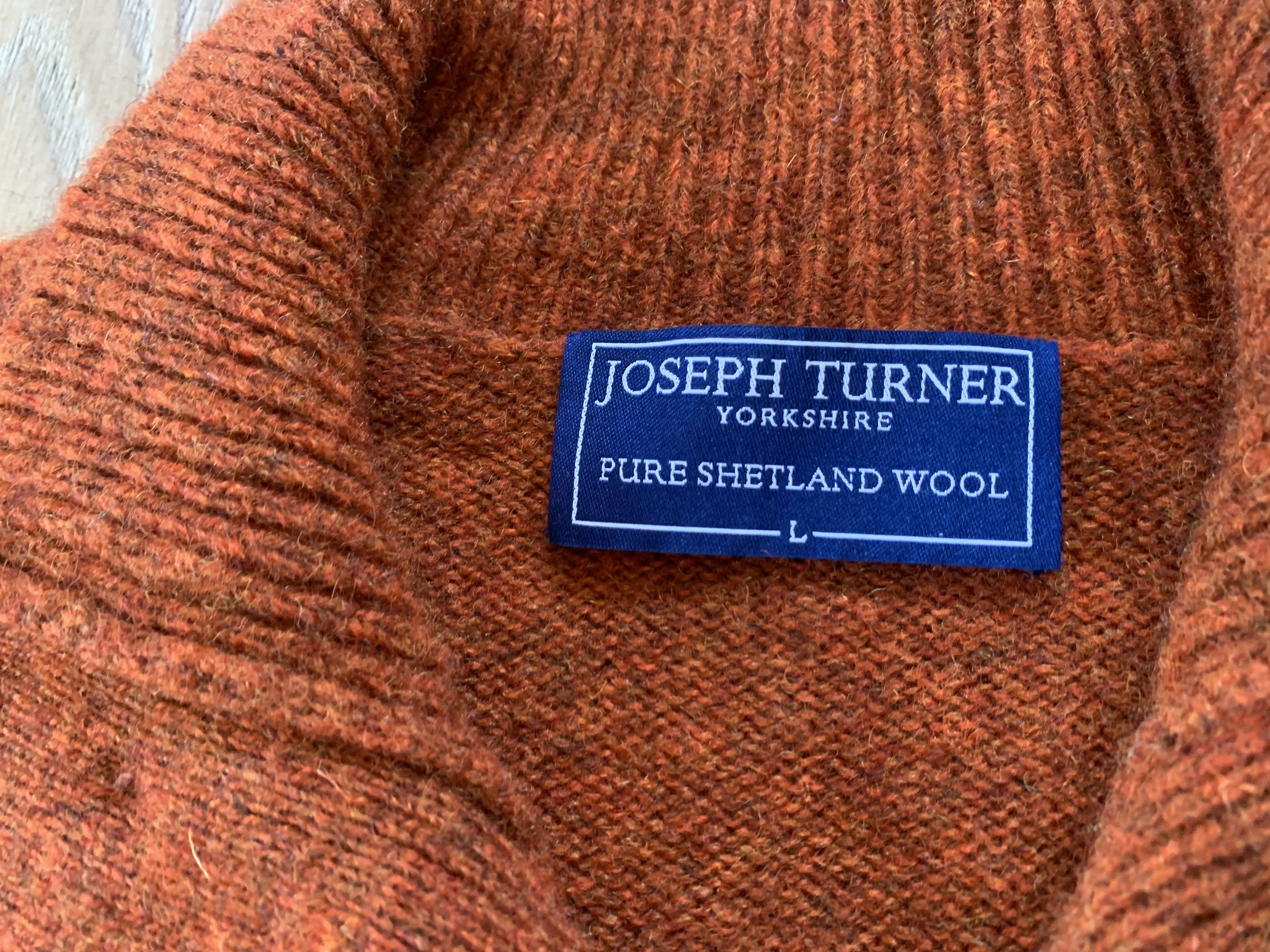 Other Joseph Turner Yorkshire Pure Shetland Wool Jumper Sweater Size US L / EU 52-54 / 3 - 6 Thumbnail