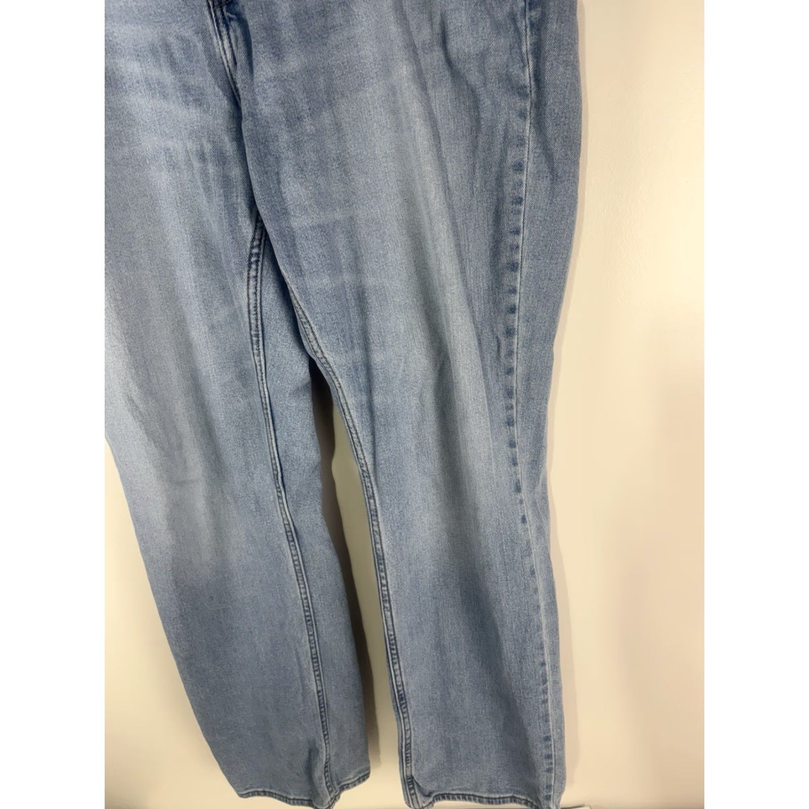 Old Navy Old Navy Built In Flex Jeans Men's Regular 38X34 Light Wash Blue Straight Fit Stretch Retro Grunge Size US 38 / EU 54 - 3 Thumbnail