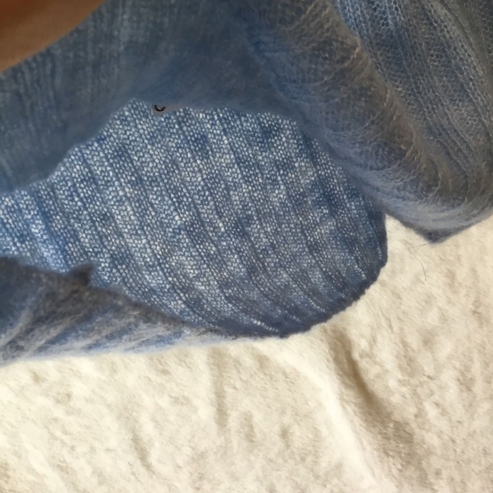 Mango MNG Baby Blue Knitted Crop Tank Top Size M / US 6-8 / IT 42-44 - 9 Thumbnail
