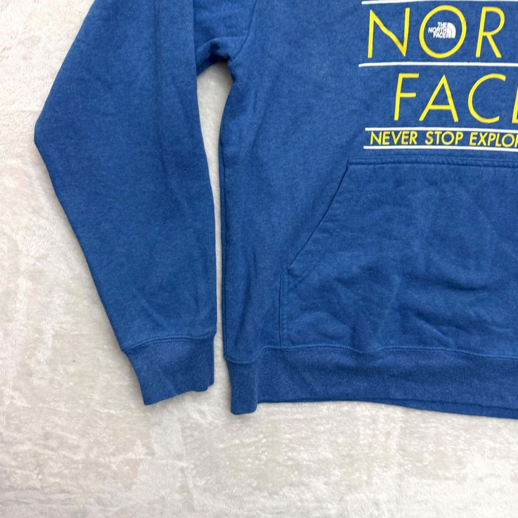 The North Face The North Face Hoodie Mens M Blue Graphic Print Crew Neck Pockets Hooded Logo Pullover All Seasons Size US M / EU 48-50 / 2 - 7 Thumbnail