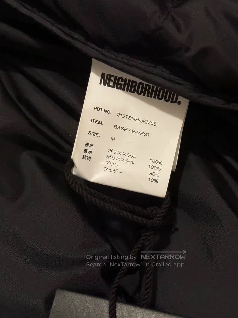 Neighborhood Neighborhood Embroidered Letter Logo Black Down Vest Size US M / EU 48-50 / 2 - 6 Thumbnail