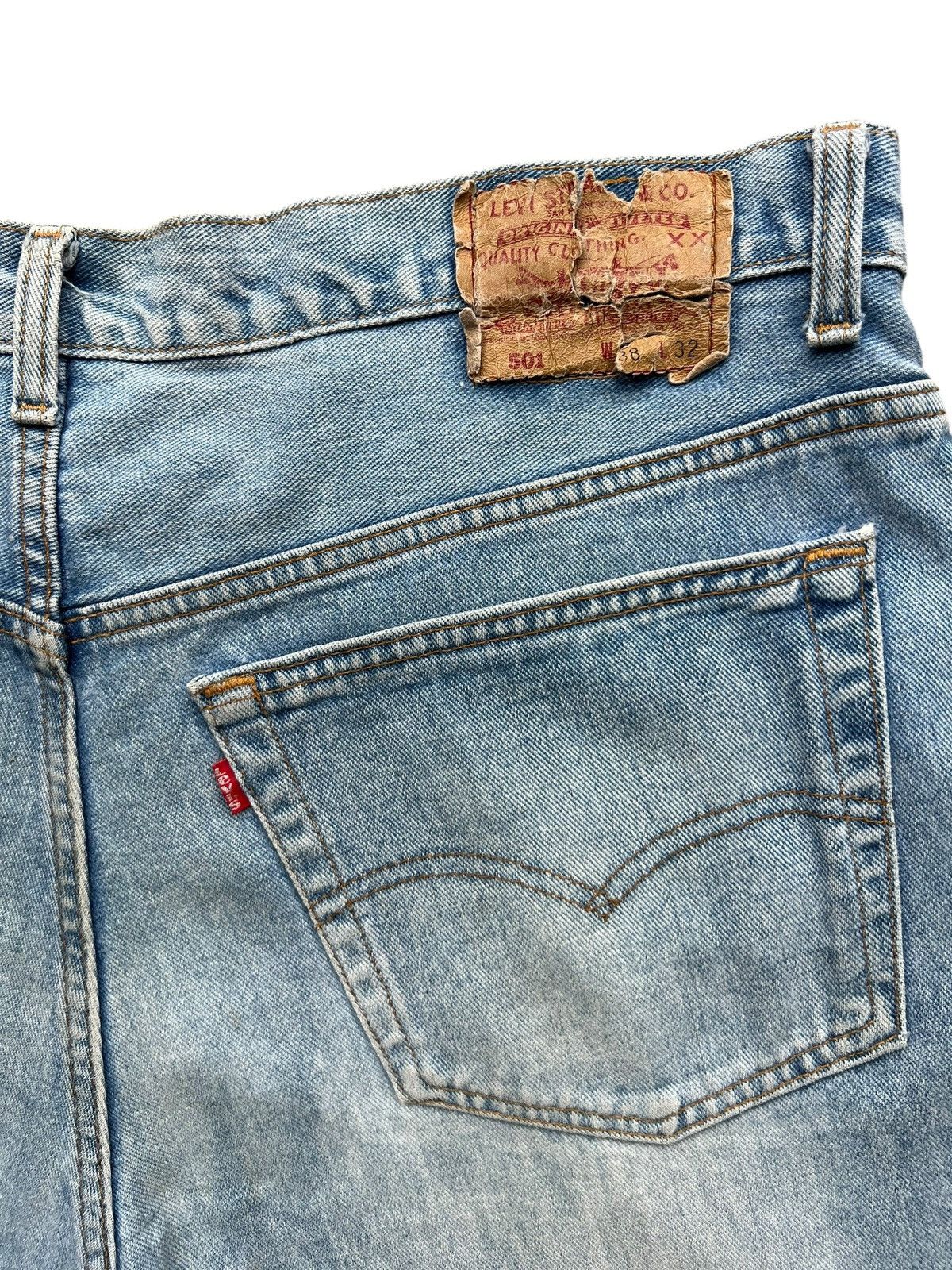 Levi's Vintage 90s Levis 501 USA Stonewash Denim Jeans 36x32 Size US 36 / EU 52 - 9 Thumbnail