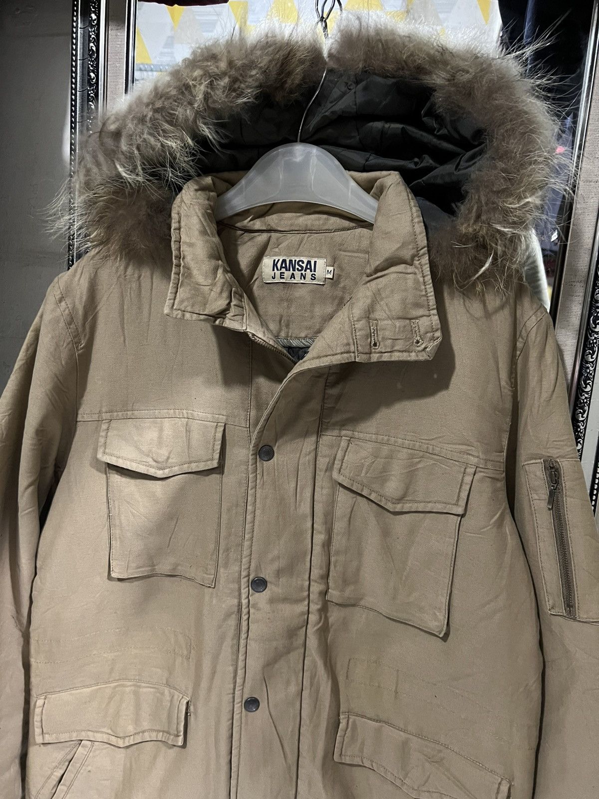 Kansai Yamamoto Kansai Jeans by Kansai Yamamoto Canvas Puffer Fur Parkas Size US M / EU 48-50 / 2 - 1 Thumbnail