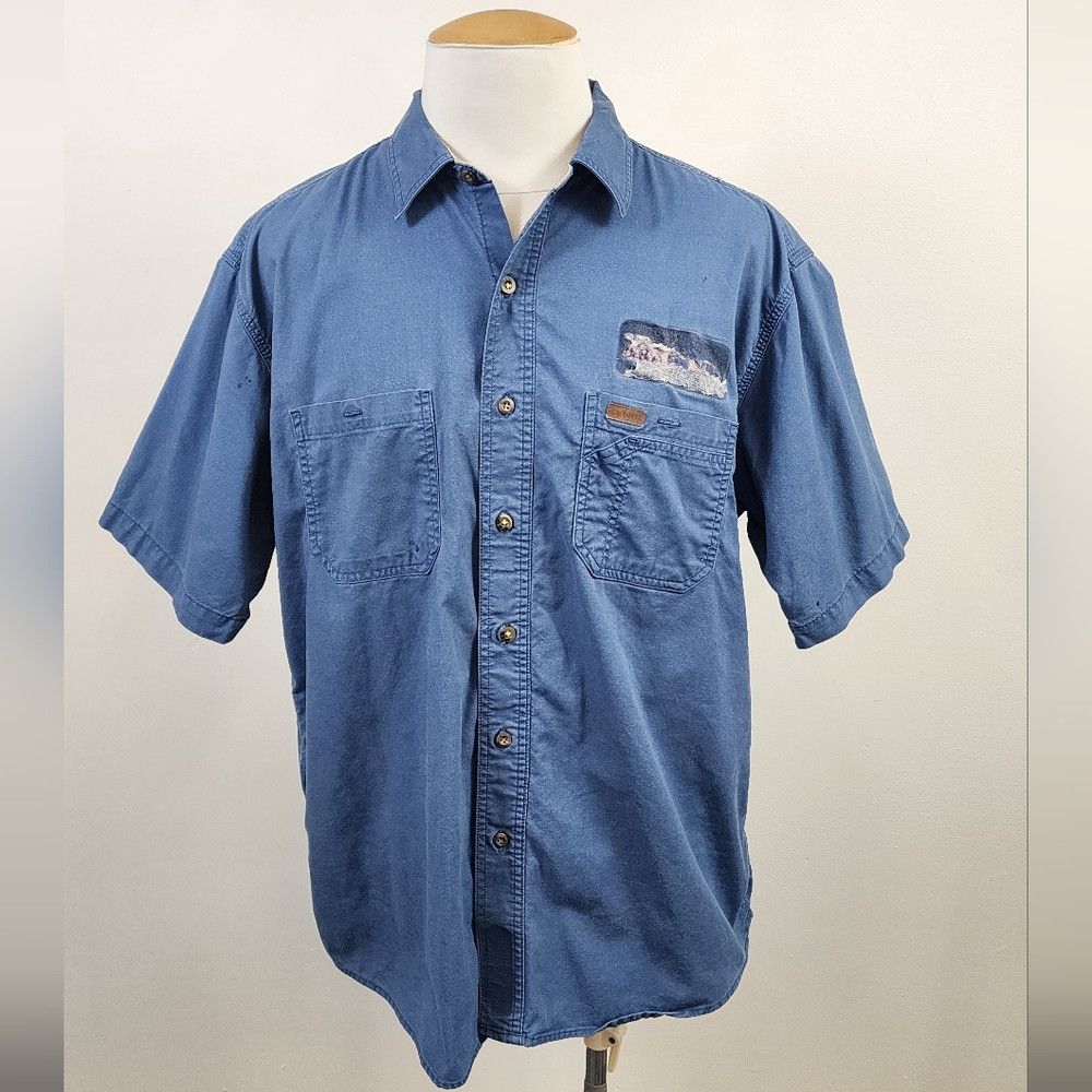 Carhartt Carhartt Blue Workwear Button Front Short Sleeve Shirt Size US XL / EU 56 / 4 - 1 Thumbnail