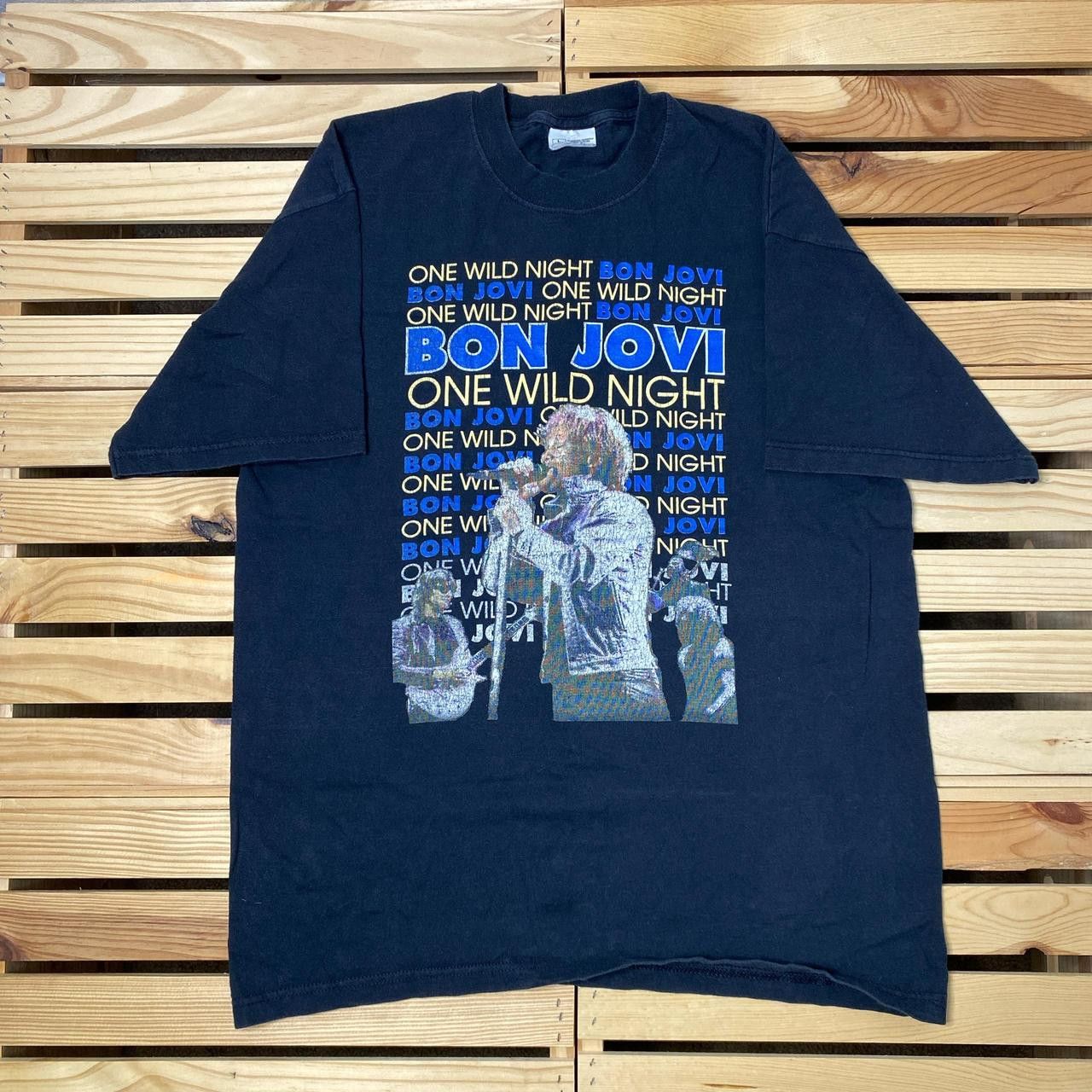 Other Vintage Bon Jovi Tour 2001 Black Band Tee Size Large Size US L / EU 52-54 / 3 - 1 Thumbnail