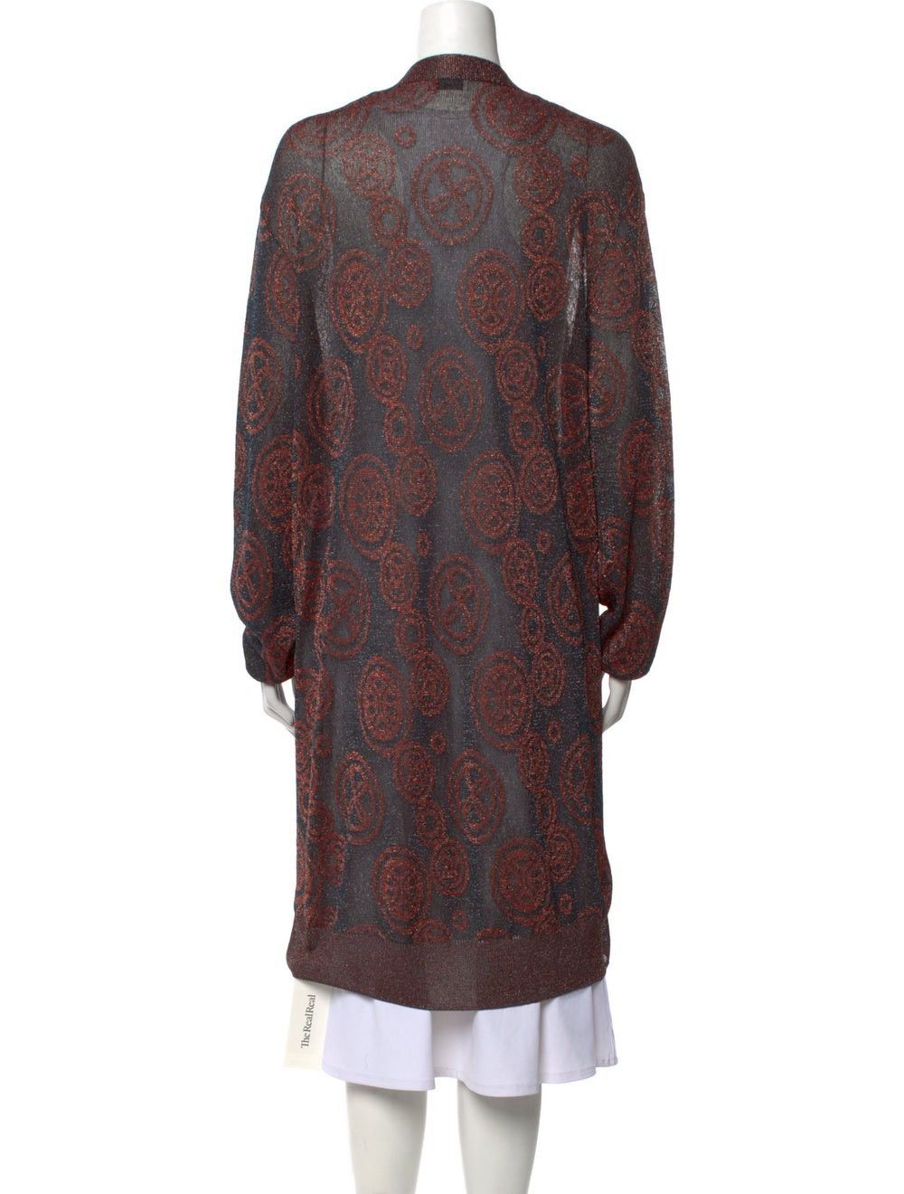 Dries Van Noten Dries Van Noten - Blue Brown Metallic Paisley Cardigan Size ONE SIZE - 10 Thumbnail