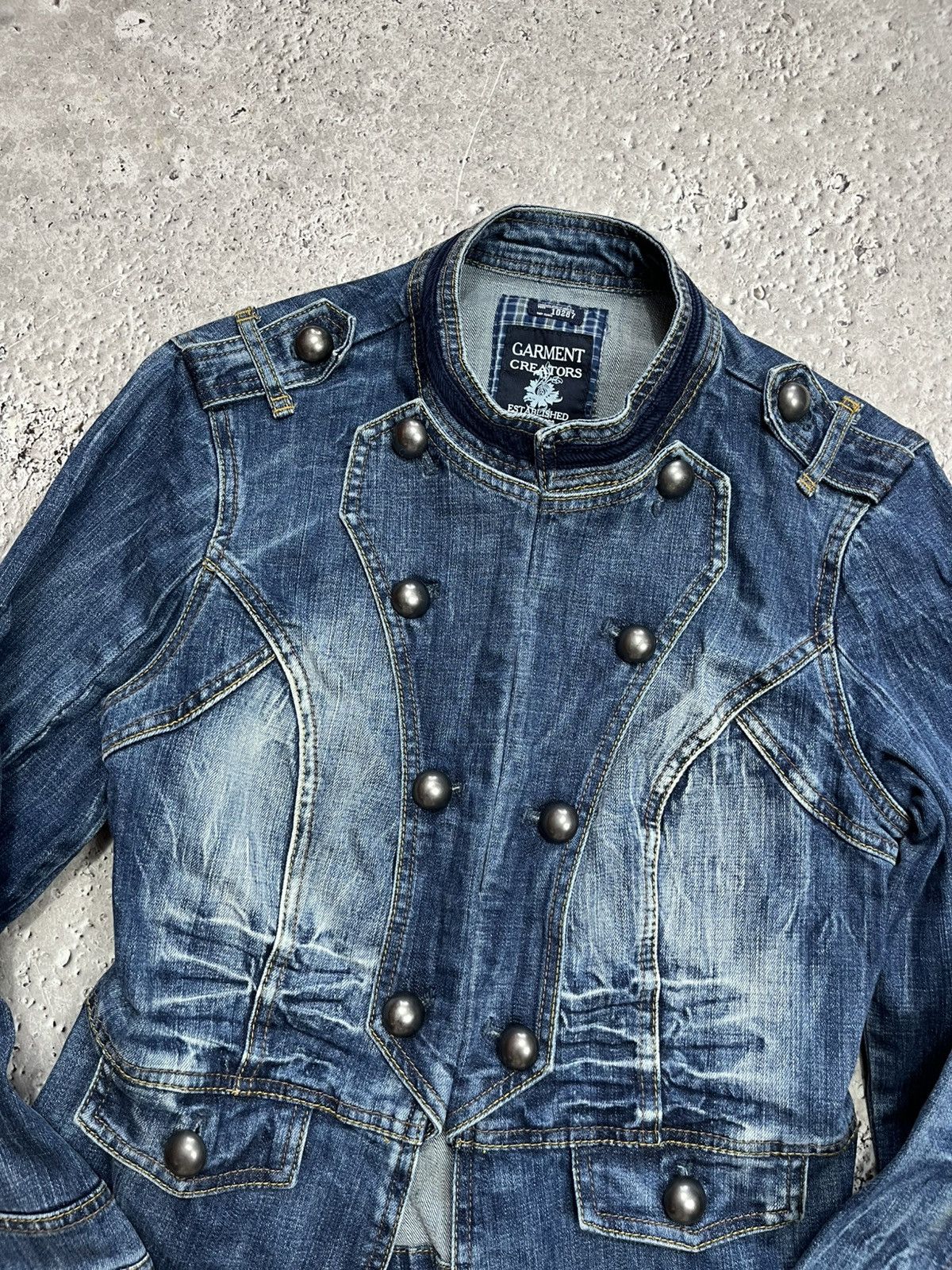 Other Avant Garde Napoleon Denim Womens Jacket Size XS / US 0-2 / IT 36-38 - 3 Thumbnail