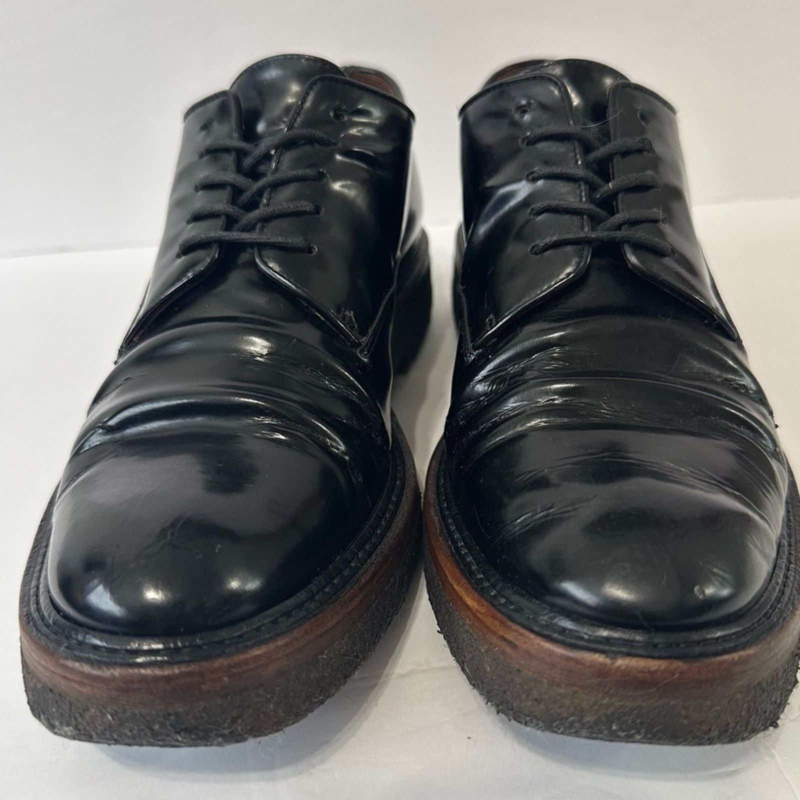 Dries Van Noten 90s style Black Patent Leather Oxford Shoes EU 37.5 Platform Size US 7.5 / IT 37.5 - 2 Thumbnail
