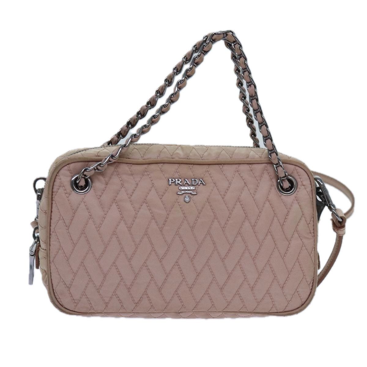Prada Tessuto Pink Synthetic Handbag (Pre-Owned) Size ONE SIZE - 1 Thumbnail