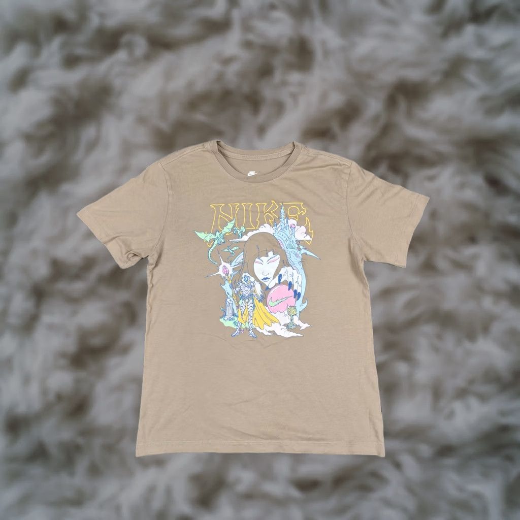 Nike Nike Shirt Mens Small Beige Fantasy Dragon Wizard Graphic Tee Magic Sportswear Size US S / EU 44-46 / 1 - 1 Thumbnail