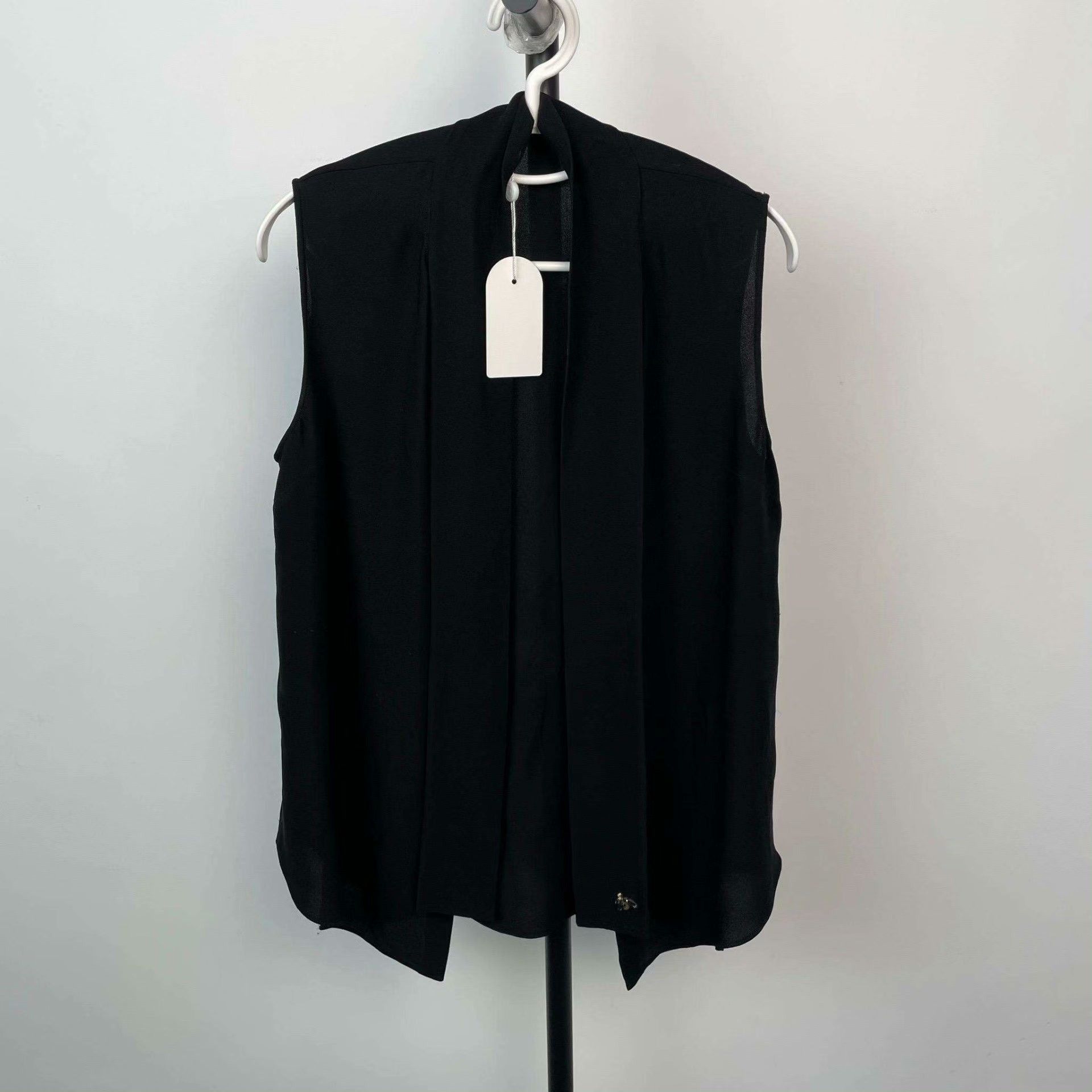 Dior Dior Silk Black Tank Top 38 Women Size S / US 4 / IT 40 - 1 Thumbnail