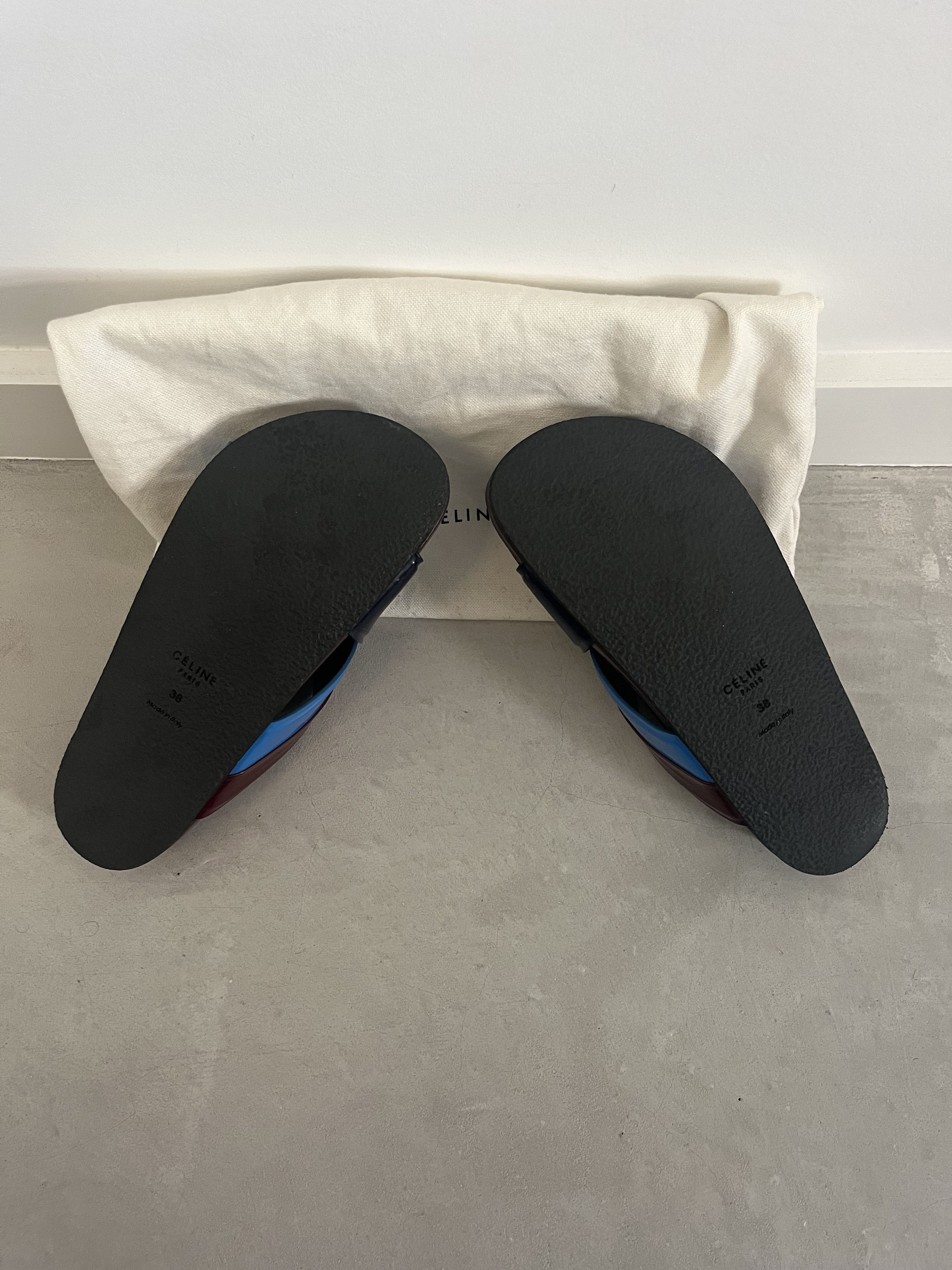 Celine Vintage Celine- leather slides Size US 7 / IT 37 - 3 Thumbnail
