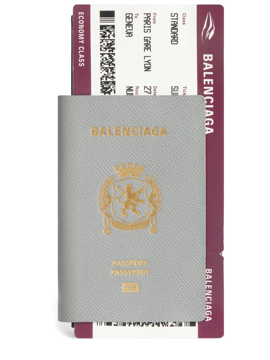 Balenciaga BALENCIAGA "PASSPORT" WALLET - GREY Size ONE SIZE - 1 Thumbnail