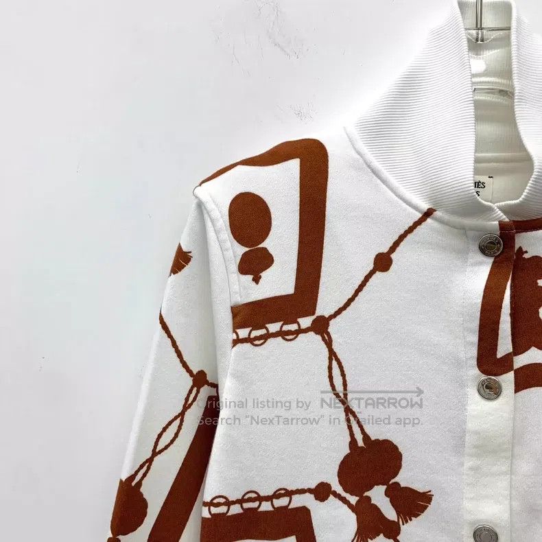 Hermes Hermes White Lantern Print Cotton Single Button Long Sleev Size XS / US 0-2 / IT 36-38 - 3 Thumbnail