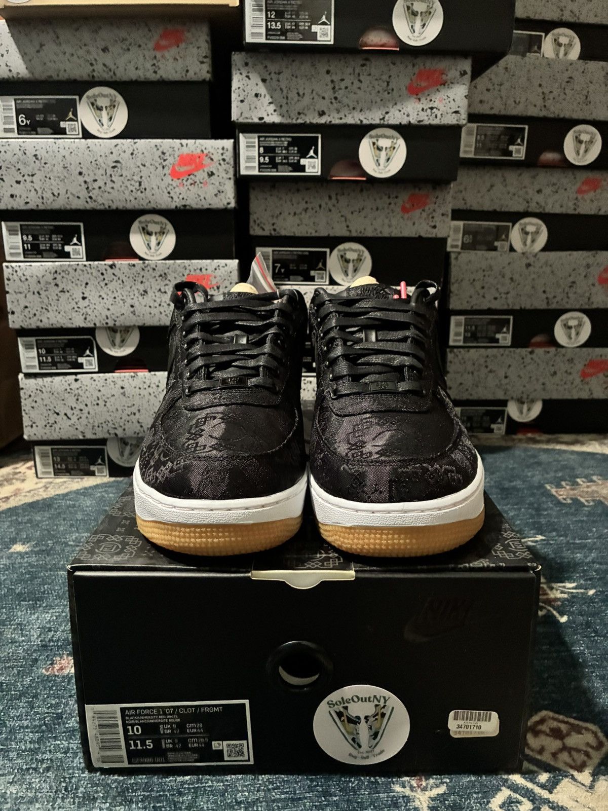 CLOT × Nike Nike Air Force 1 Low Fragment x Clot SKU CZ3986-001 Size US 10 / EU 43 - 5 Thumbnail