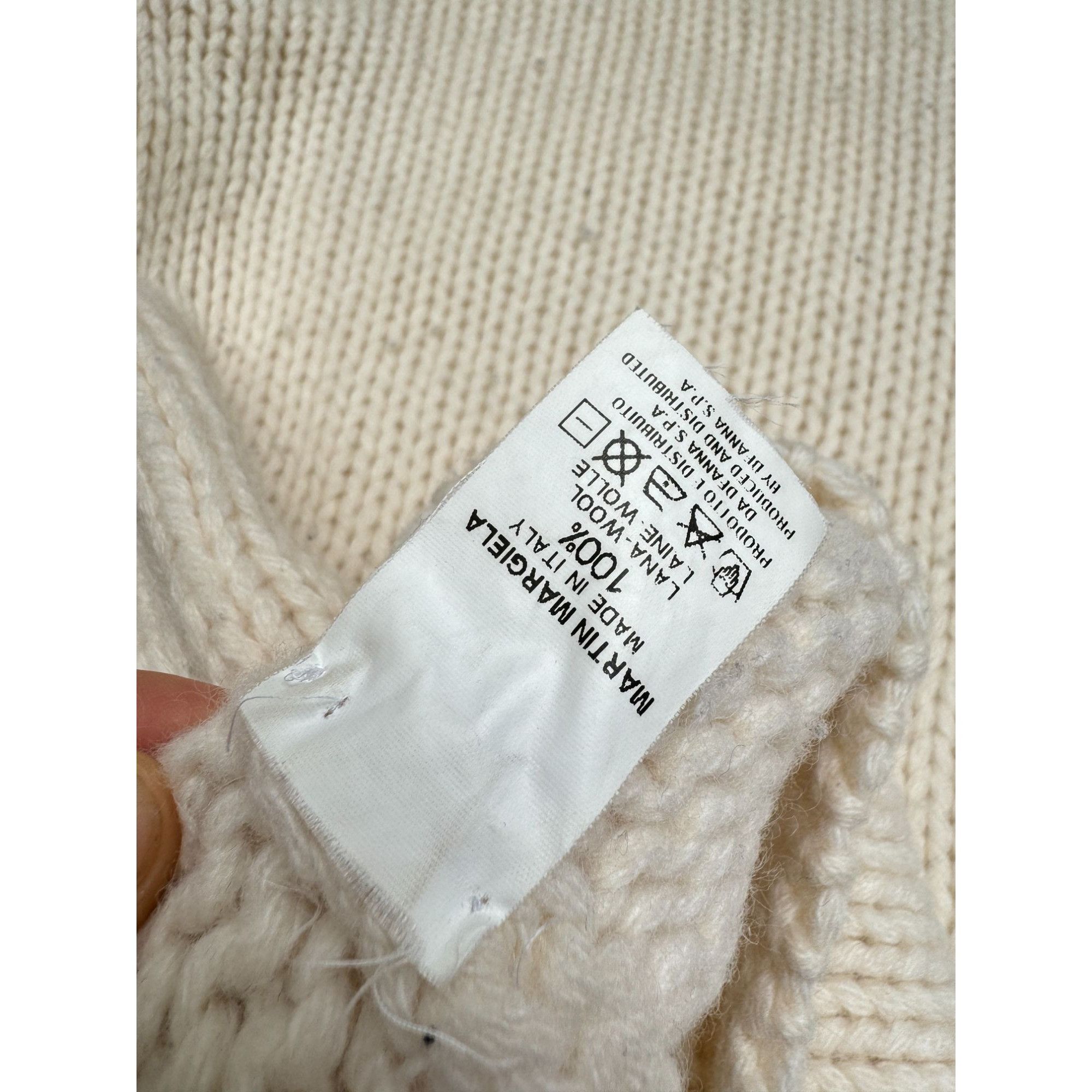 Maison Margiela Ecru Wool Sweater – 1999 Archive Piece Size M / US 6-8 / IT 42-44 - 4 Thumbnail