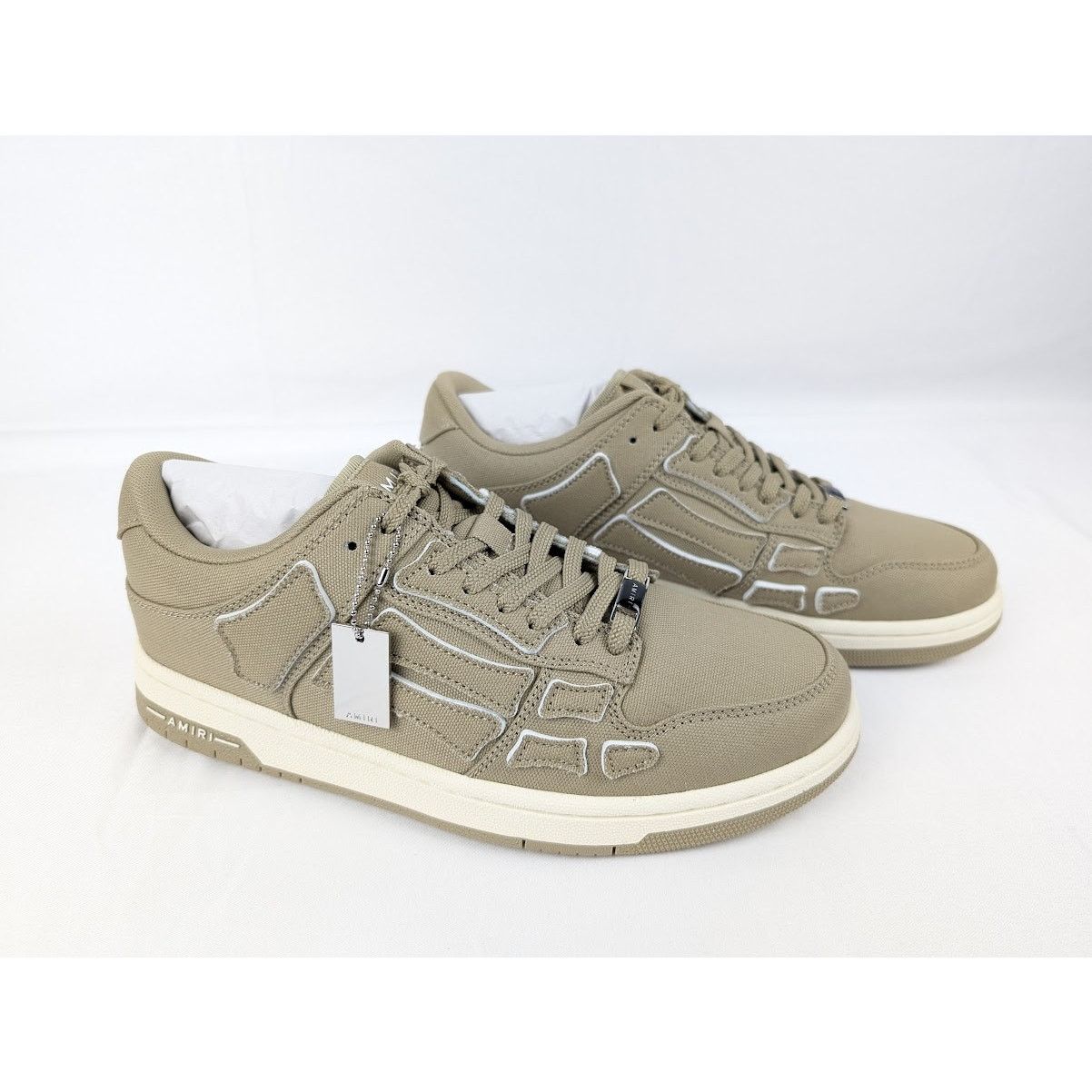 Amiri o1rshd1 Chunky Skeleton Top Low Sneakers in Green Size US 8 / EU 41 - 13 Thumbnail