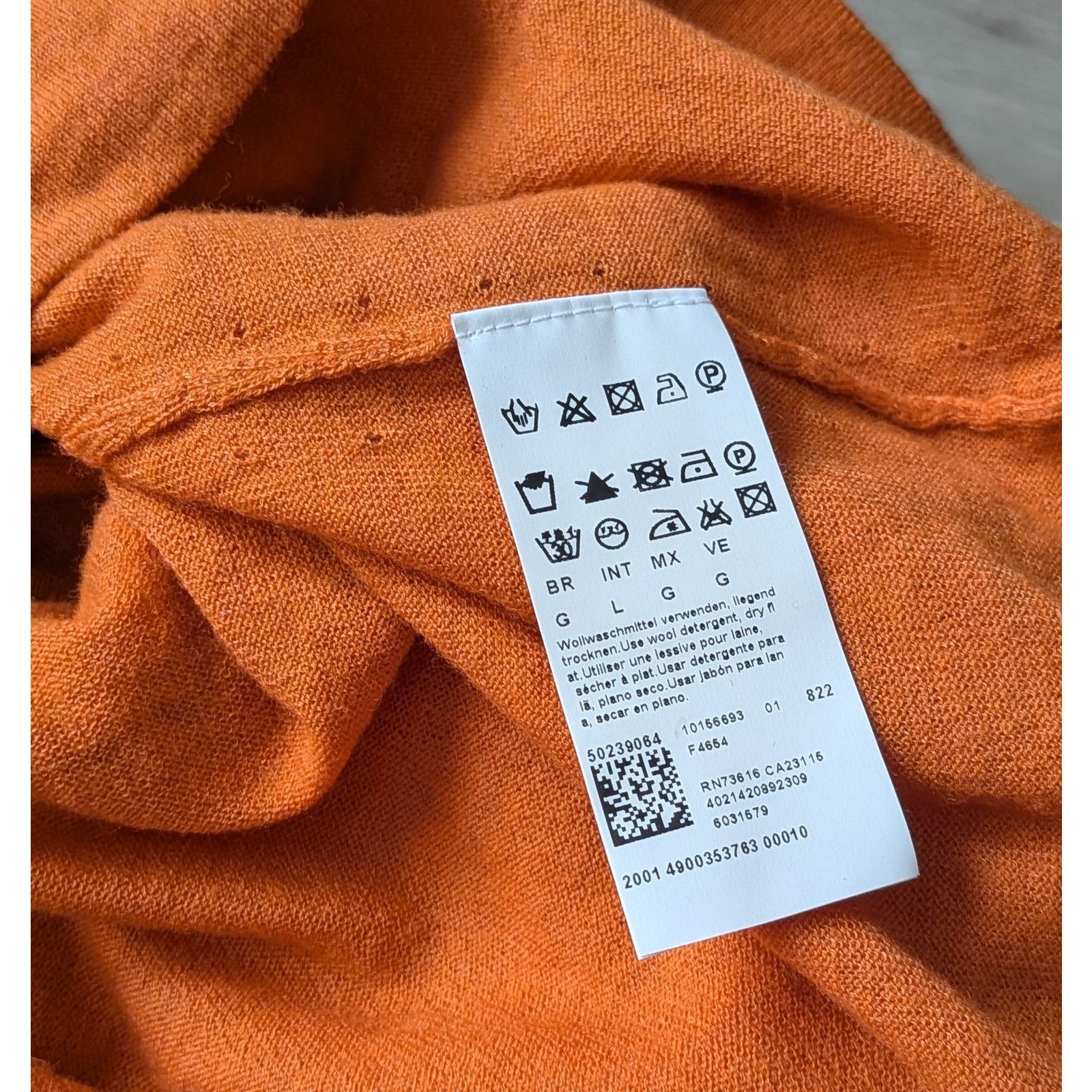 Hugo Boss Hugo Boss Orange Long Sleeve V-Neck Pullover Sweater L Size L / US 10 / IT 46 - 7 Thumbnail
