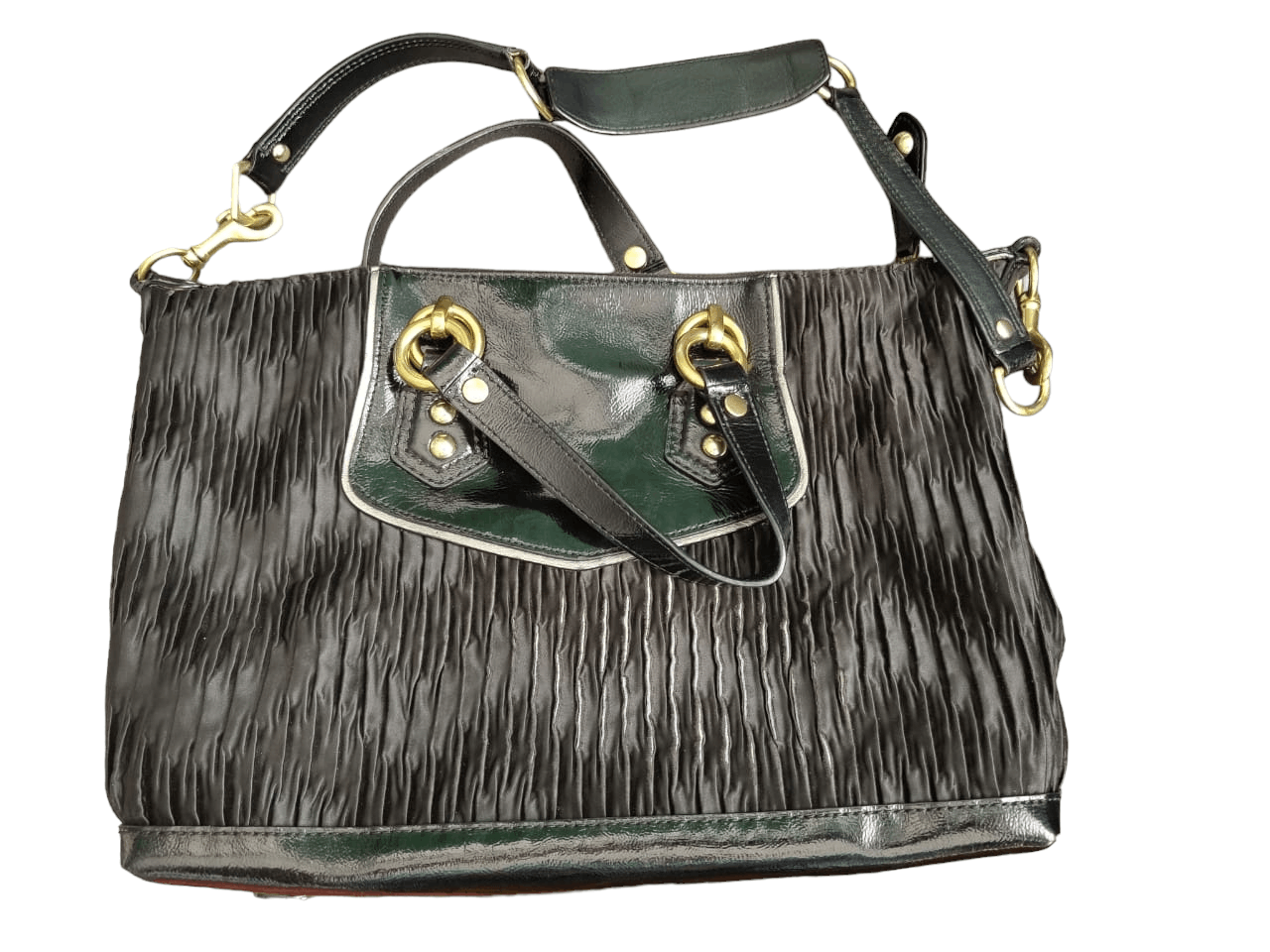 Coach COACH Ashley Gathered SatIn Carryall B4 Satchel Bag F20050 Size ONE SIZE - 4 Thumbnail