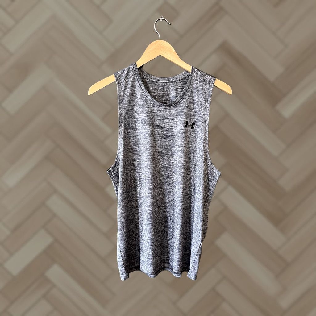 Under Armour Under Armour Mens Gray Sleeveless The Tech Tank Athletic shirt Size Medium Size US M / EU 48-50 / 2 - 1 Thumbnail
