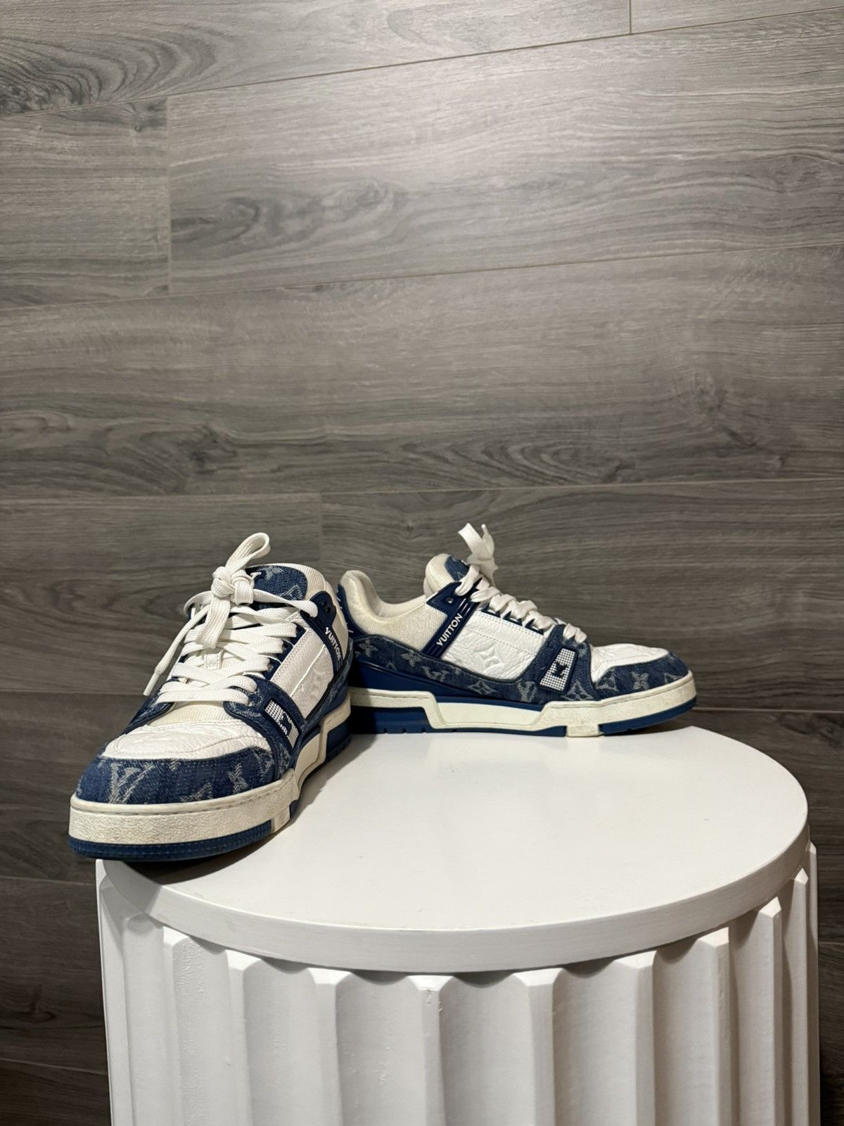 Louis Vuitton Louis Vuitton Denim Monogram Trainers Size US 8.5 / EU 41-42 - 2 Thumbnail