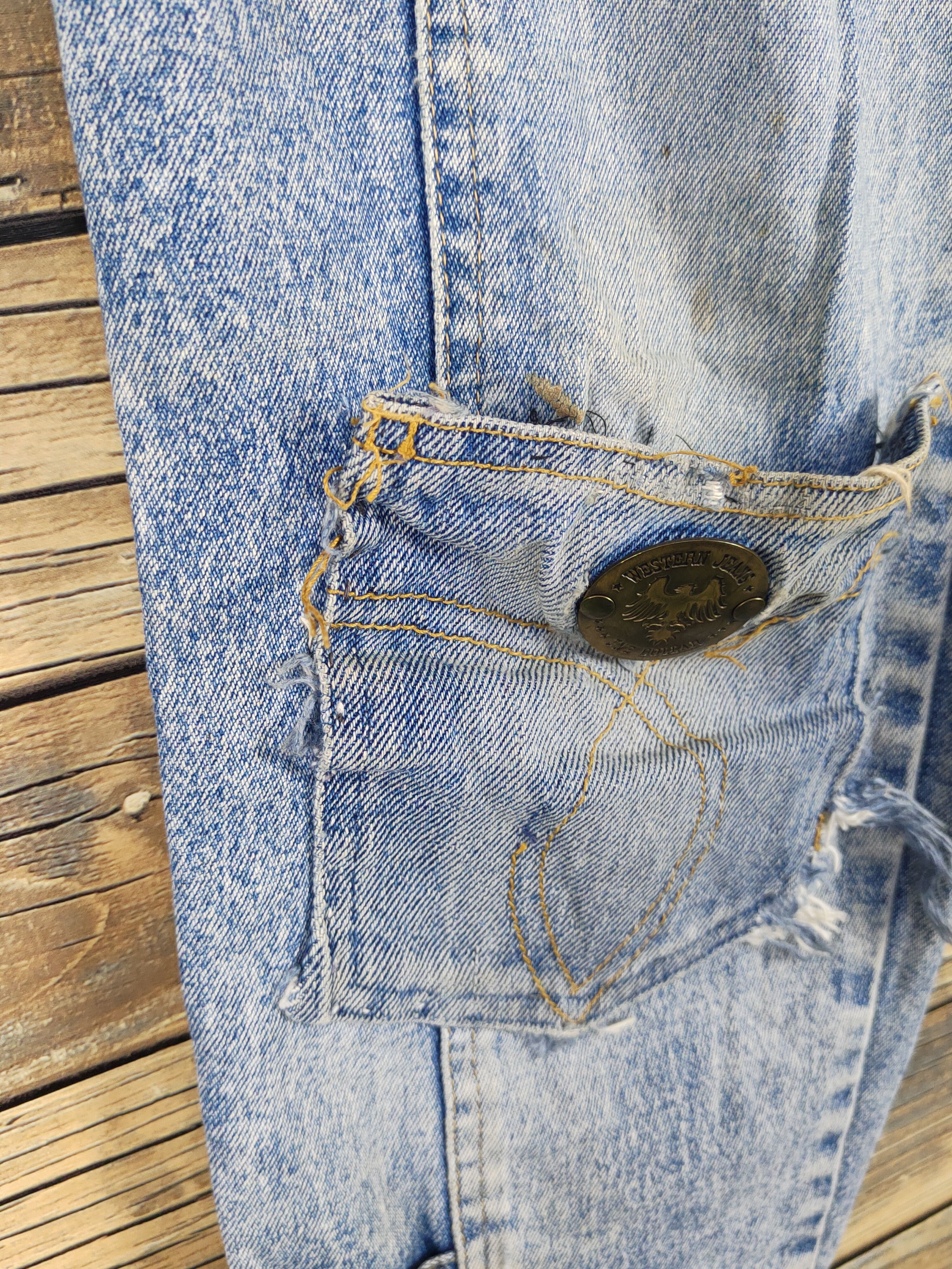 Japanese Brand Japanese Brand Blue Distressed Ripped Jeans #W1707 Size US 28 / EU 44 - 4 Thumbnail