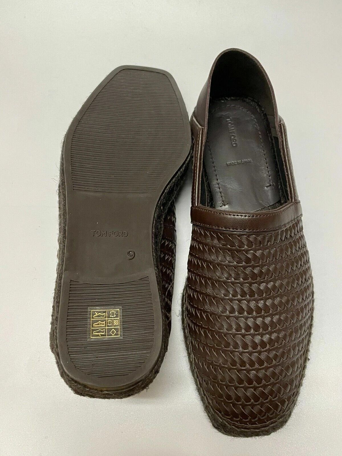 Tom Ford Barnes BRAIDED SUEDE Woven Leather Espadrille Brown Size US 7 / EU 40 - 3 Thumbnail