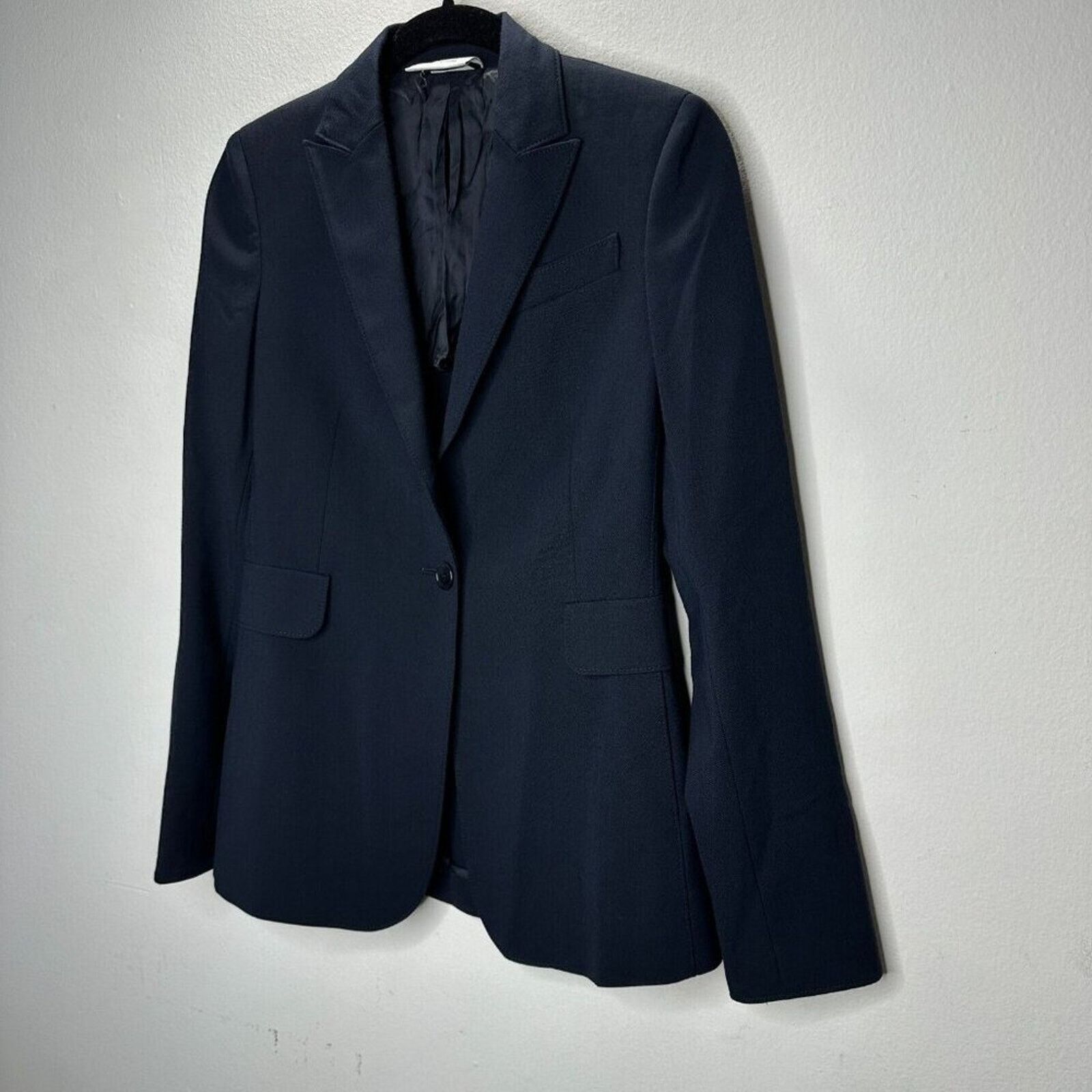 Akris Akris Punto Black Single Button Front Flap Pockets Blazer 2 Size XS / US 0-2 / IT 36-38 - 3 Thumbnail