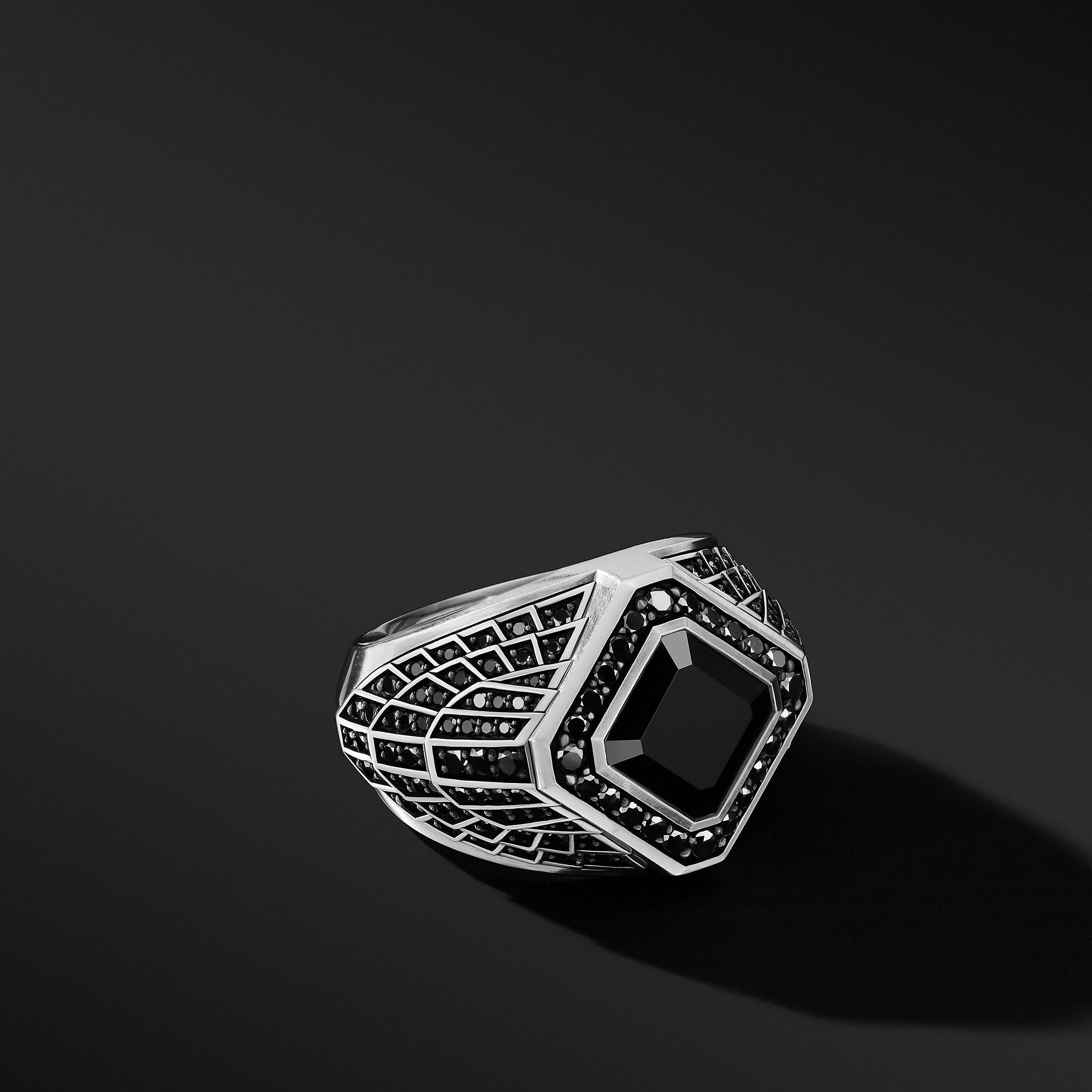 David Yurman o1w1db11025 R25784M /Size 6 /Rings in Silver/Black Size ONE SIZE - 1 Thumbnail
