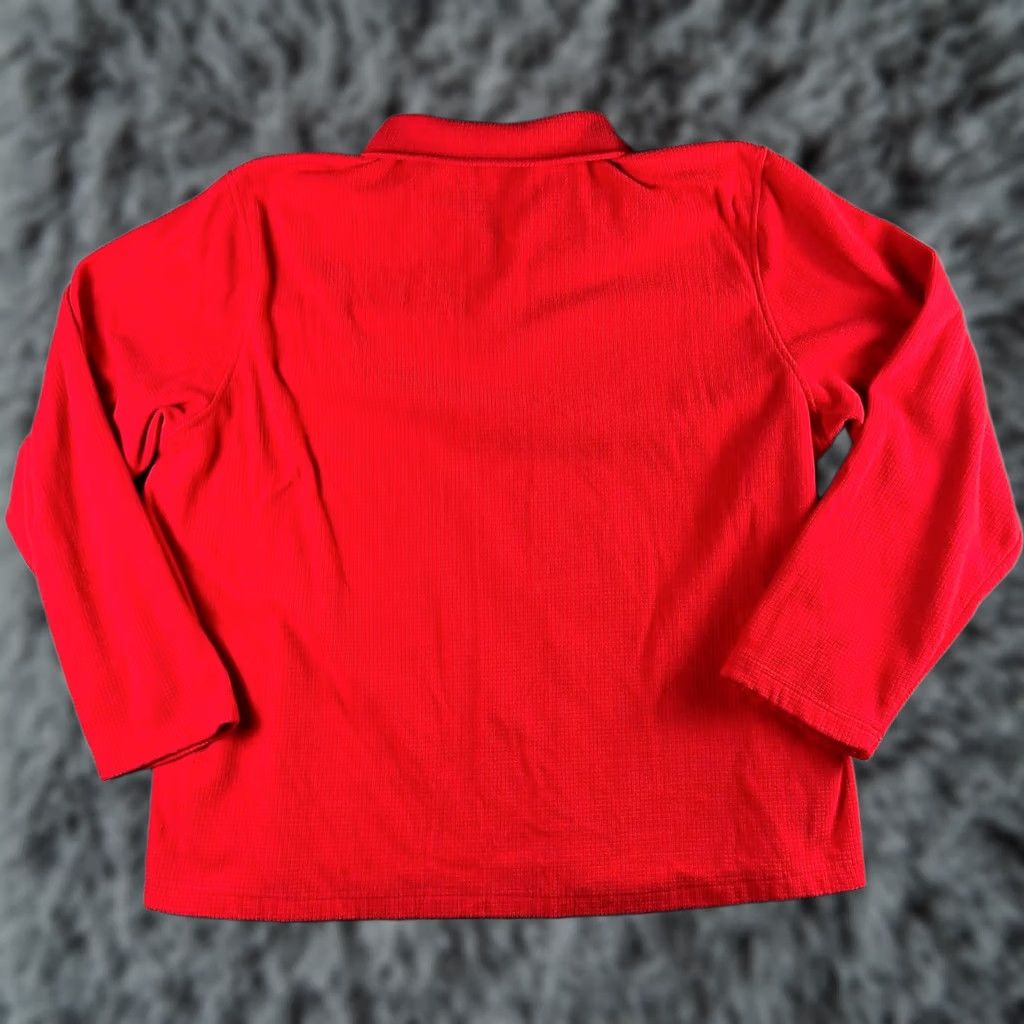 Starter Starter Sweatshirt Mens 2XL Red Thermal Quarter Zip Pullover Logo Knit Jordan Size US XXL / EU 58 / 5 - 1 Thumbnail