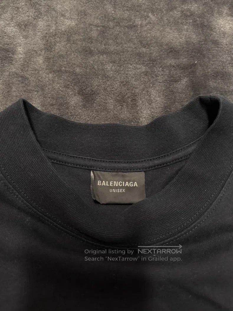 Balenciaga Balenciaga Black and Red Tape Short Sleeve Size US XS / EU 42 / 0 - 5 Thumbnail