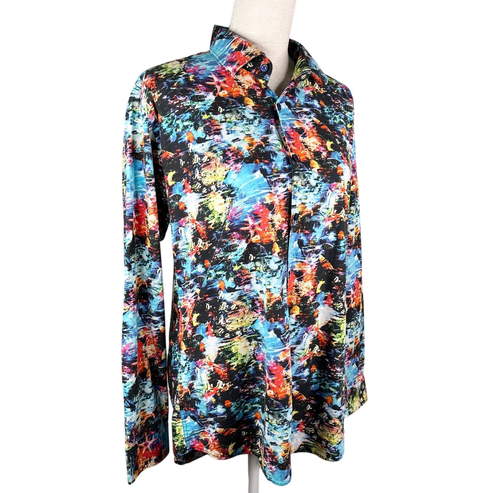 Jared Lang Jared Lang Button Down Shirt Tropical Fish Large Vacation Size L / US 10 / IT 46 - 9 Thumbnail