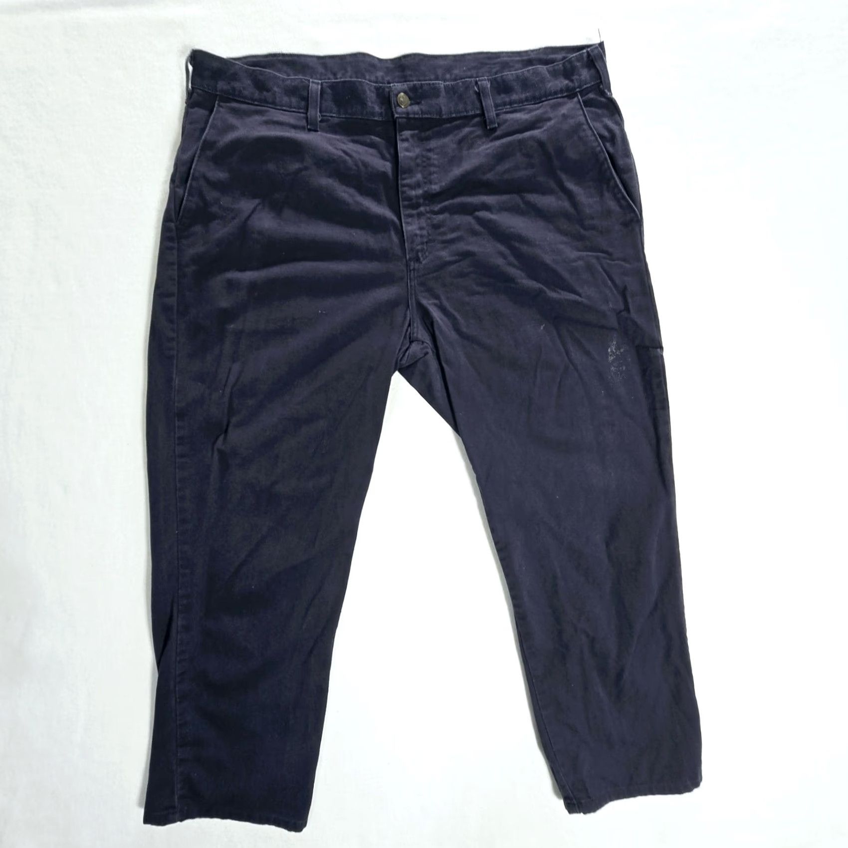 Vintage Tyndale FR Pants Mens Chino Straight Navy Blue Size 42 Regular Flame-Resistant Workwear Casual Business Formal Size US 42 / EU 58 - 3 Thumbnail