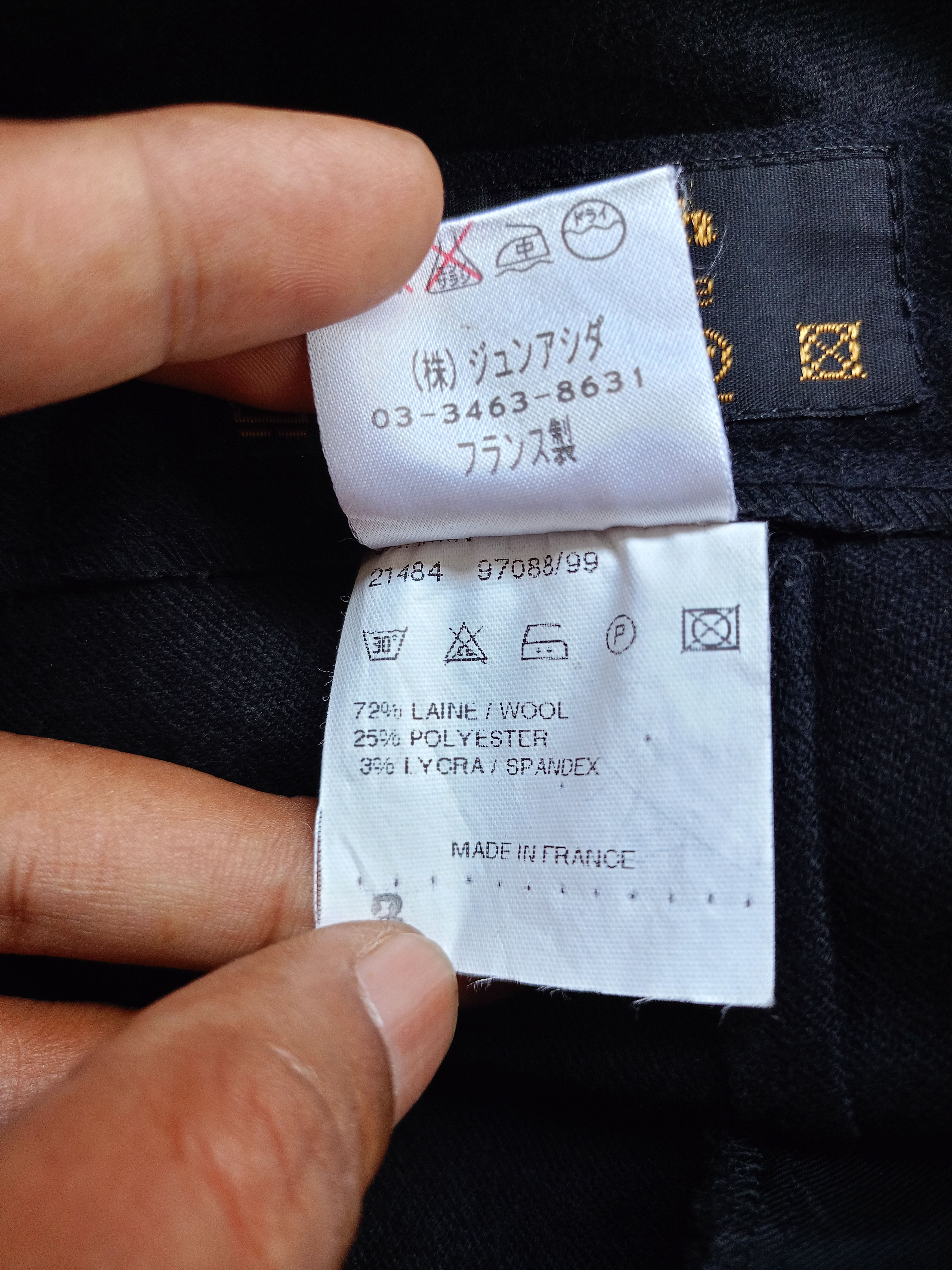 Designer 2000s Jun ashida wool Black Pants Size 28" / US 6 / IT 42 - 5 Thumbnail