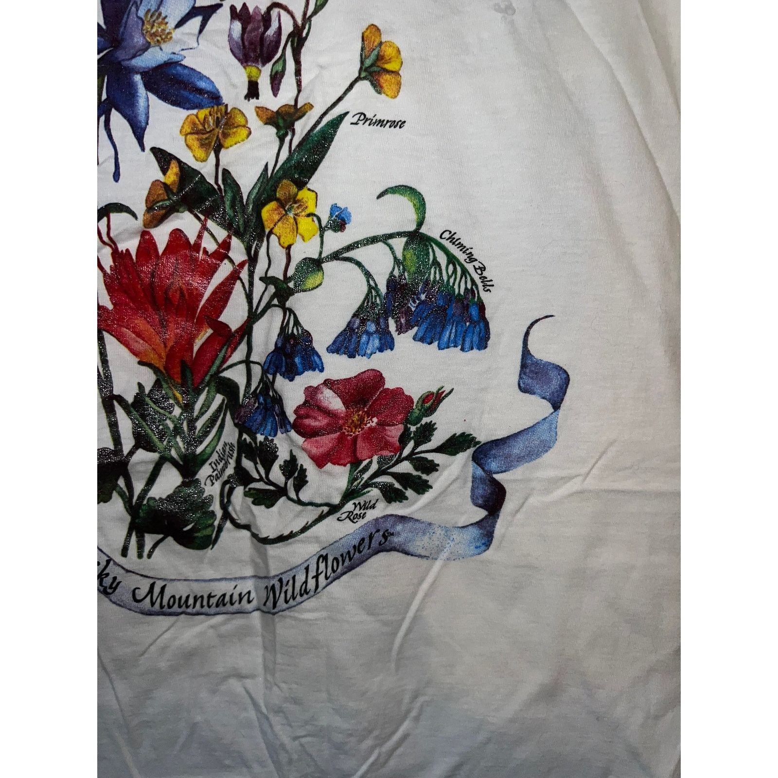 Vintage Vintage Womens Rocky Mountain Wildflowers Shirt Tee 44 Large Size L / US 10 / IT 46 - 3 Thumbnail