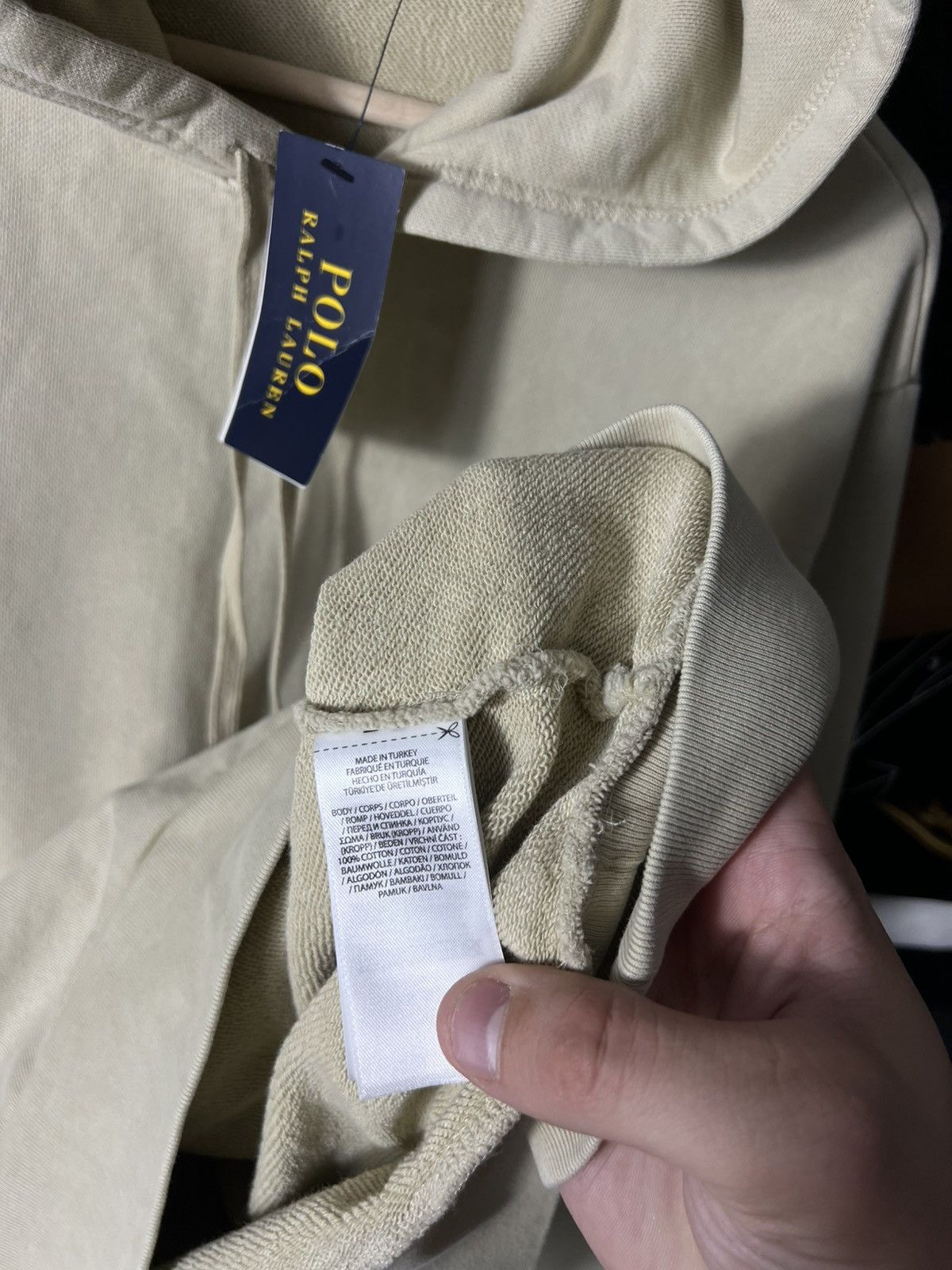 Polo Ralph Lauren 🤍 NWT Polo Ralph Lauren Loopback Fleece Hoodie Tan Size L Size US L / EU 52-54 / 3 - 13 Thumbnail