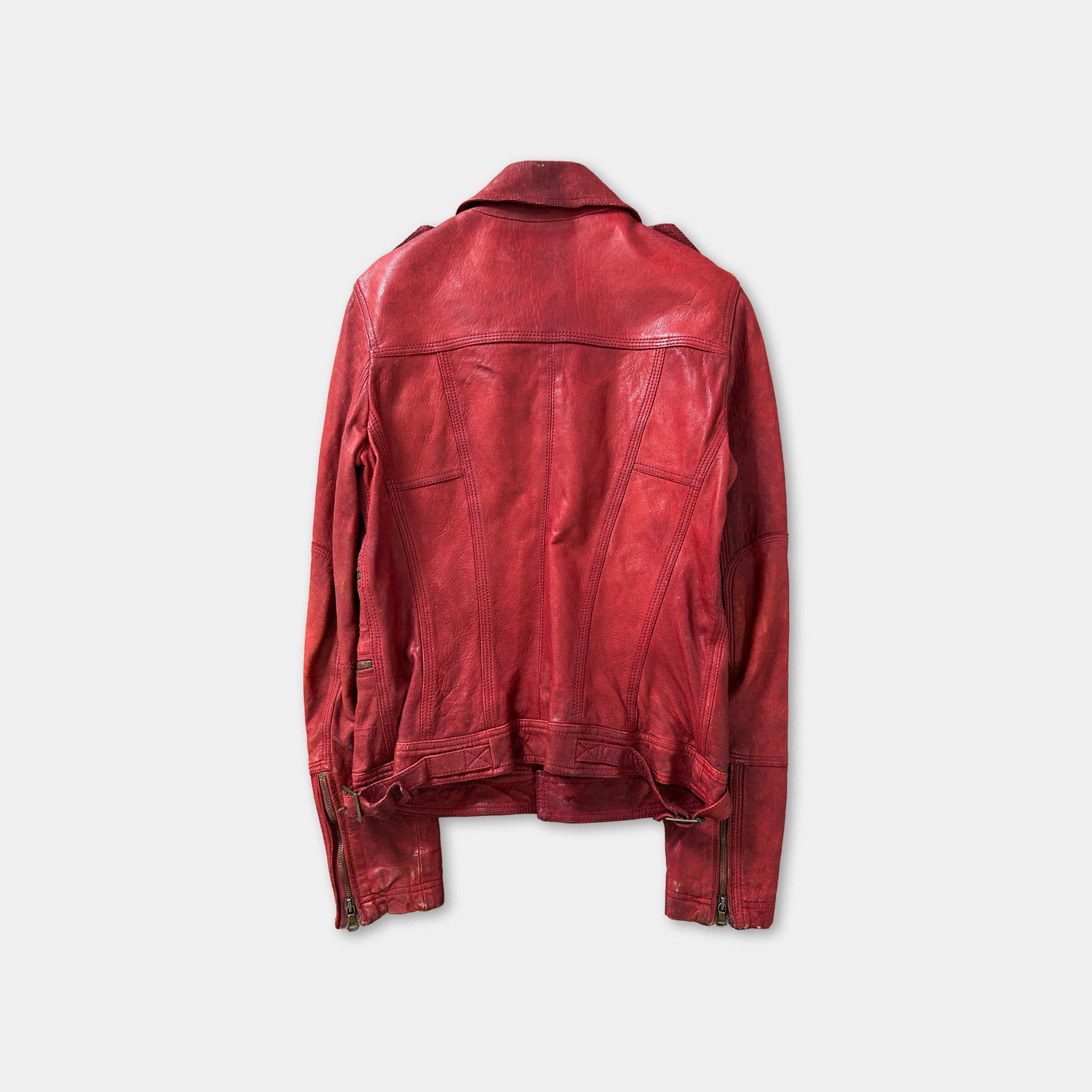 Dolce & Gabbana Dolce & Gabbana Red Leather Jacket Size US M / EU 48-50 / 2 - 4 Thumbnail