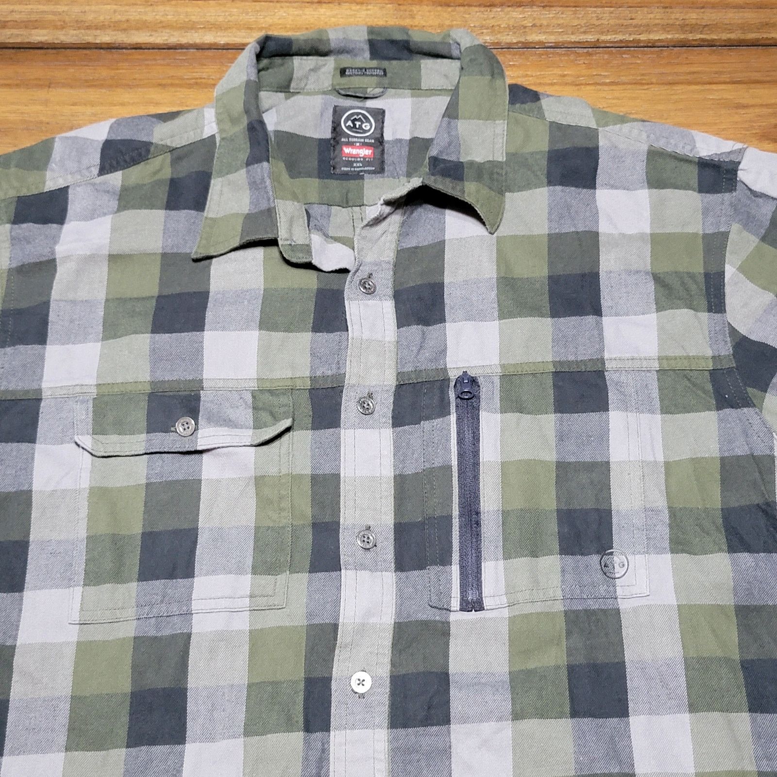 Wrangler ATG X Wrangler LS Plaid Shirt w/ Chest Pocket - Size XXL Size US XXL / EU 58 / 5 - 2 Thumbnail