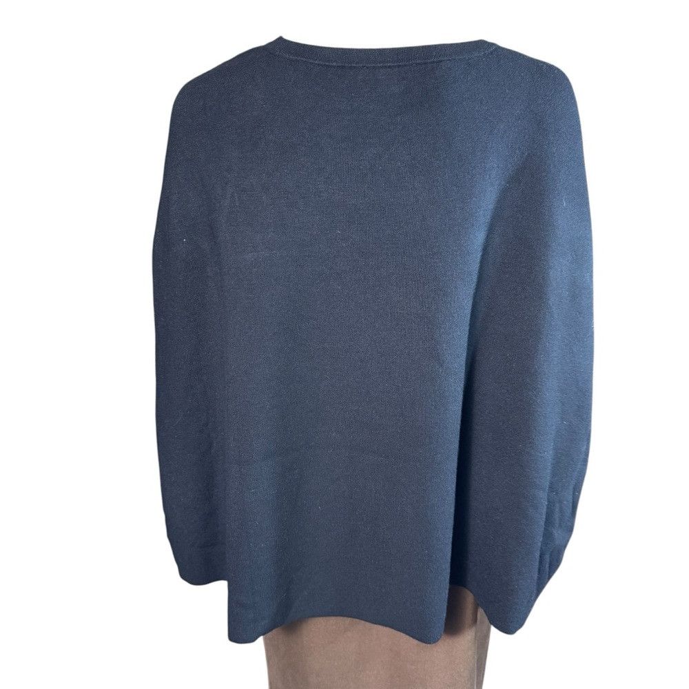 Chicos New Chico's Black Knit Sweater Cape Size XXS/XS Size XS / US 0-2 / IT 36-38 - 5 Thumbnail