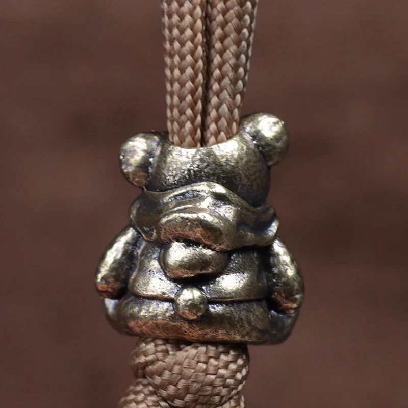 Handmade 2Pcs Cute Bear Knife Beads Paracord Bead Zipper Umbrella Size ONE SIZE - 3 Thumbnail