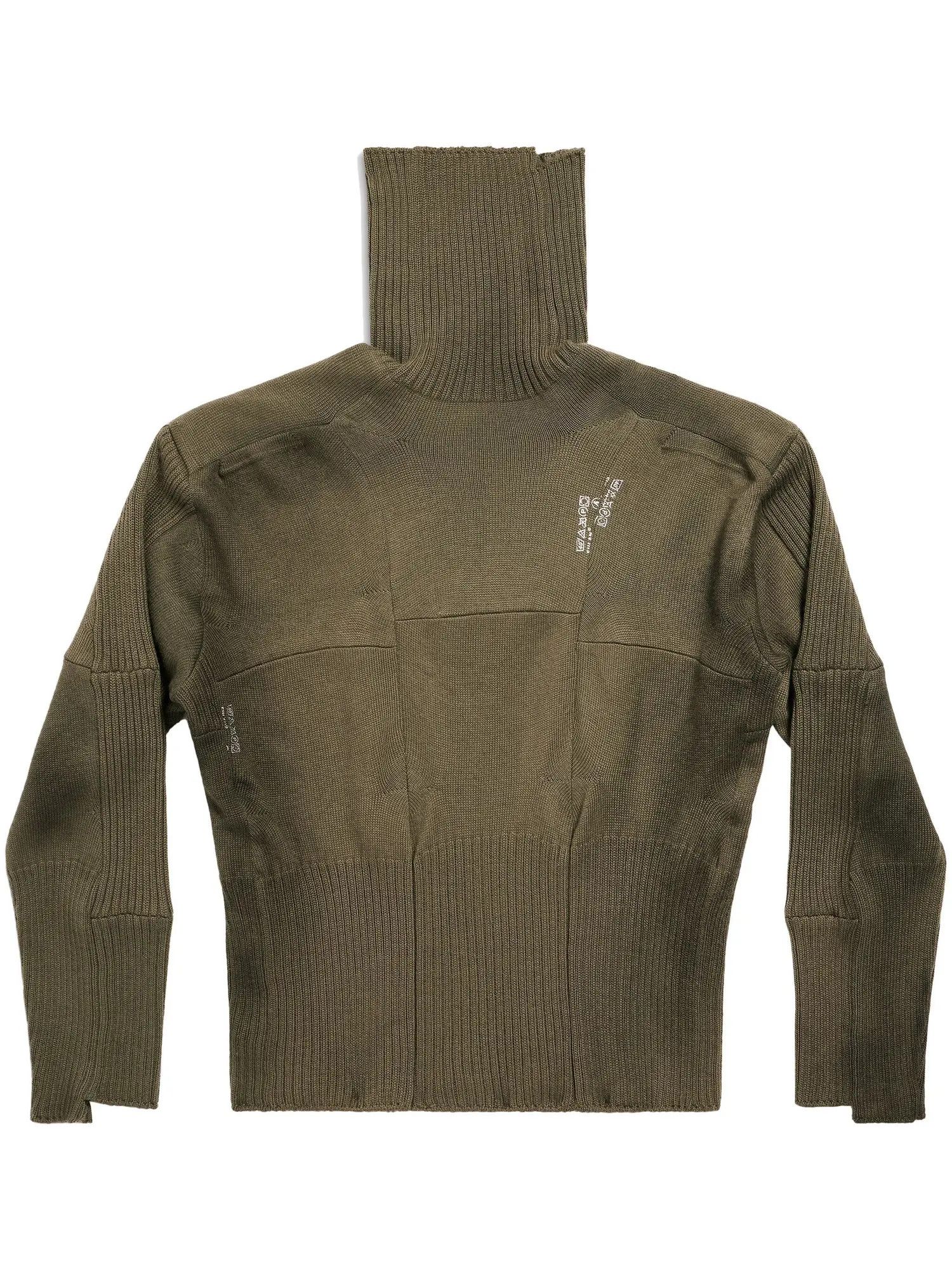 Balenciaga o1tr1nto0525 Upcycled Socks Sweater in Dark Green Size US L / EU 52-54 / 3 - 1 Thumbnail