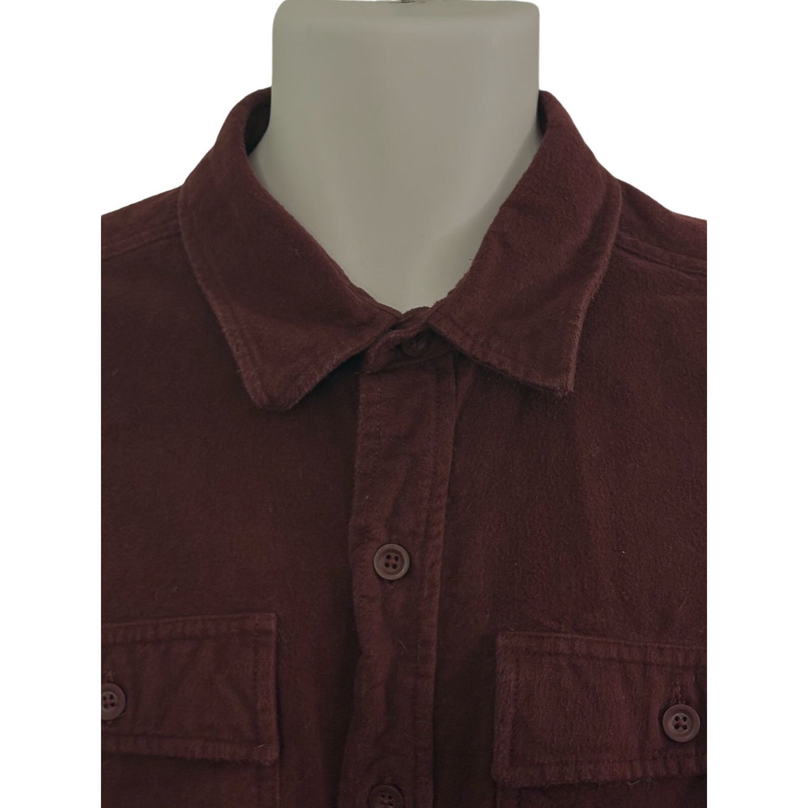 L.L. Bean Vintage L.L. Bean Chamois Burgundy Long Sleeve Shirt Size US XL / EU 56 / 4 - 3 Thumbnail